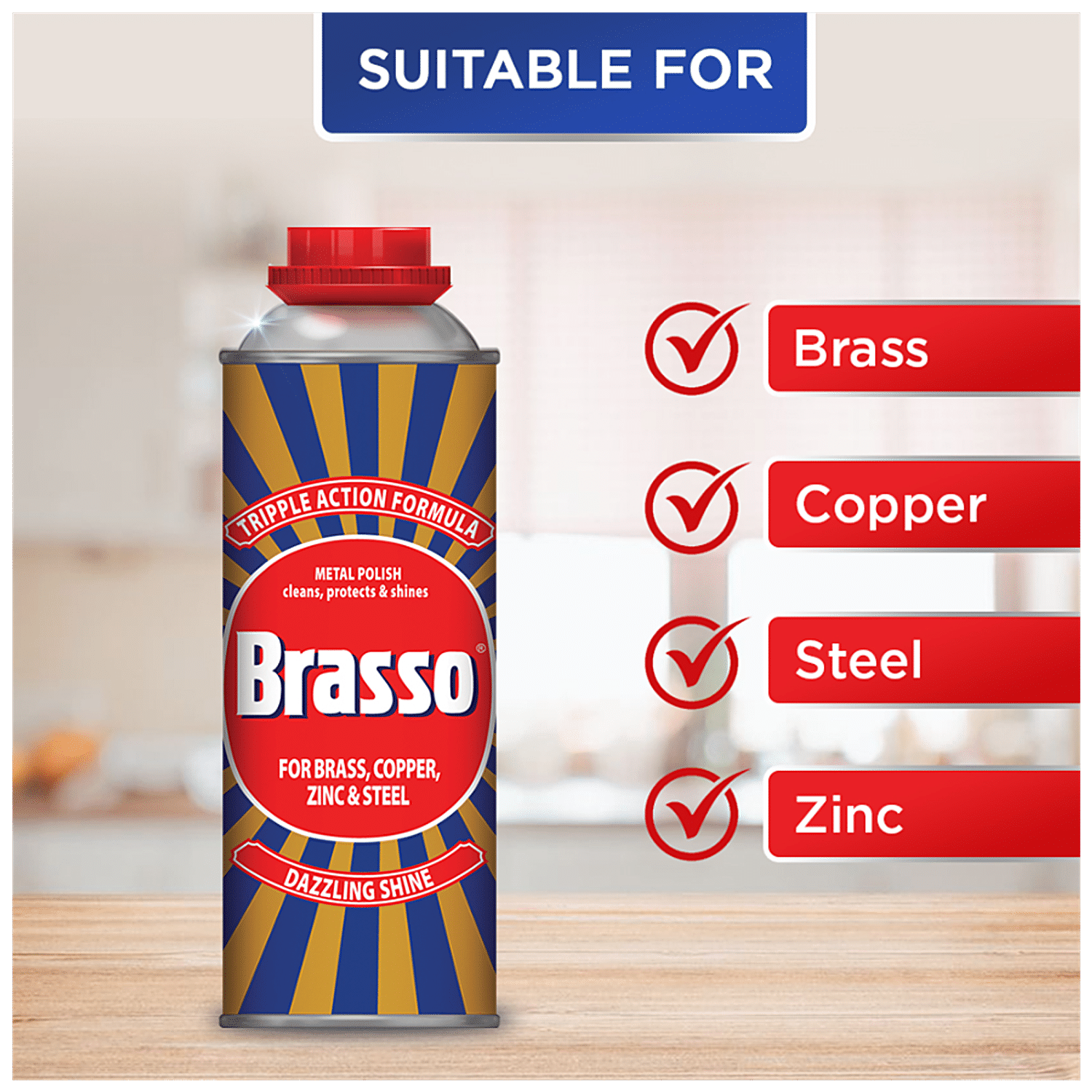 Buy Brasso Polish Copper Zinc 100 Ml Tin Online At Best Price of Rs