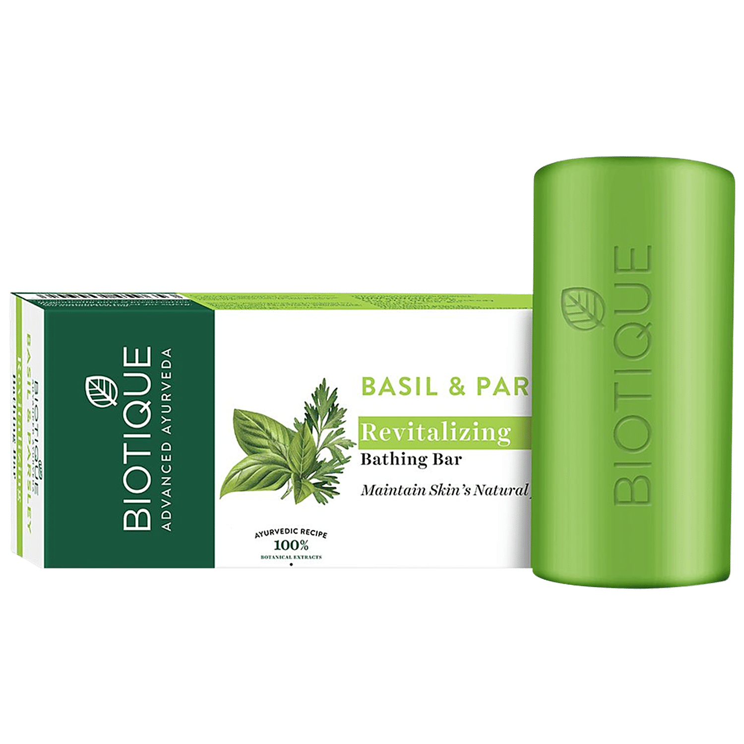 BIOTIQUE Basil Parsley Revitalizing Bathing Bar 150 g