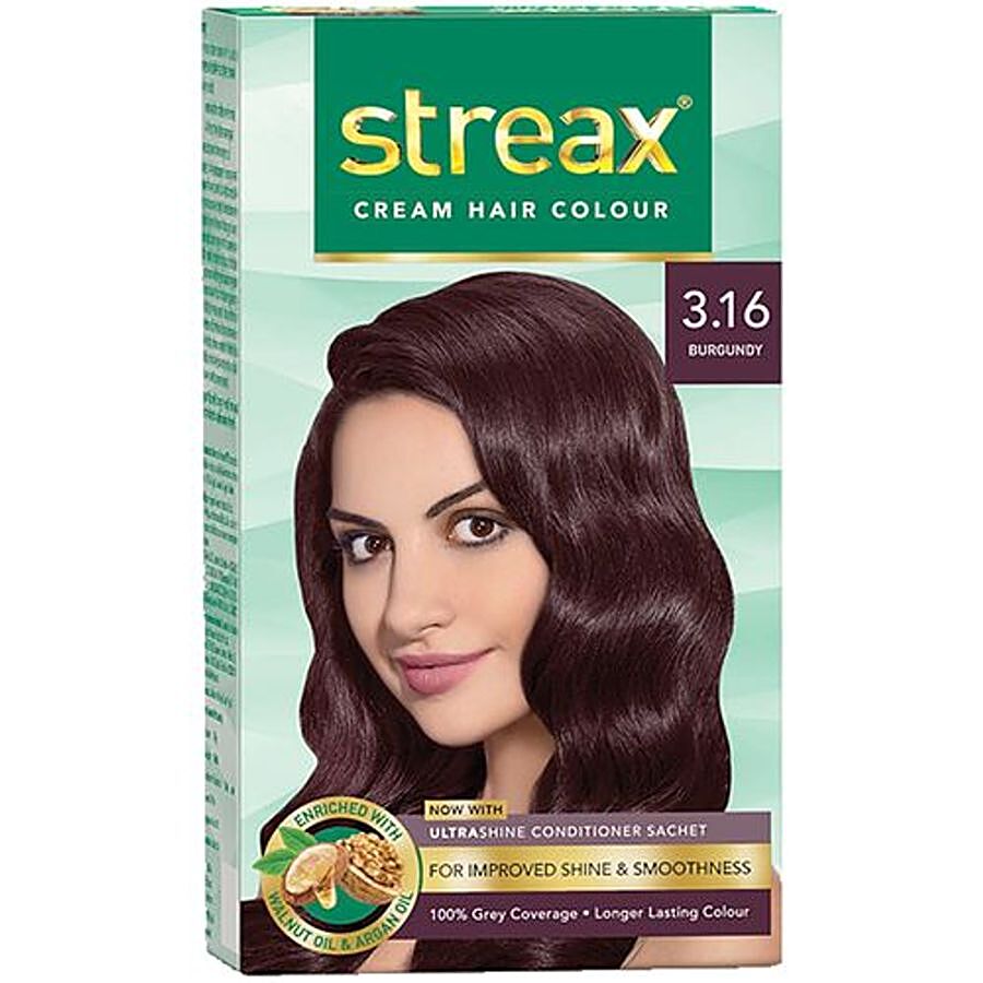 Streax Cream Hair Colour Burgundy 120 Ml