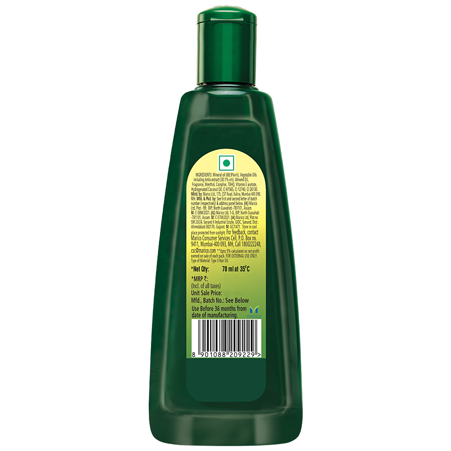 Nihar Naturals Shanti Badam Amla Hair Oil - Makes Hair Strong, Goodness Of  Amla & Badam, 70 ml