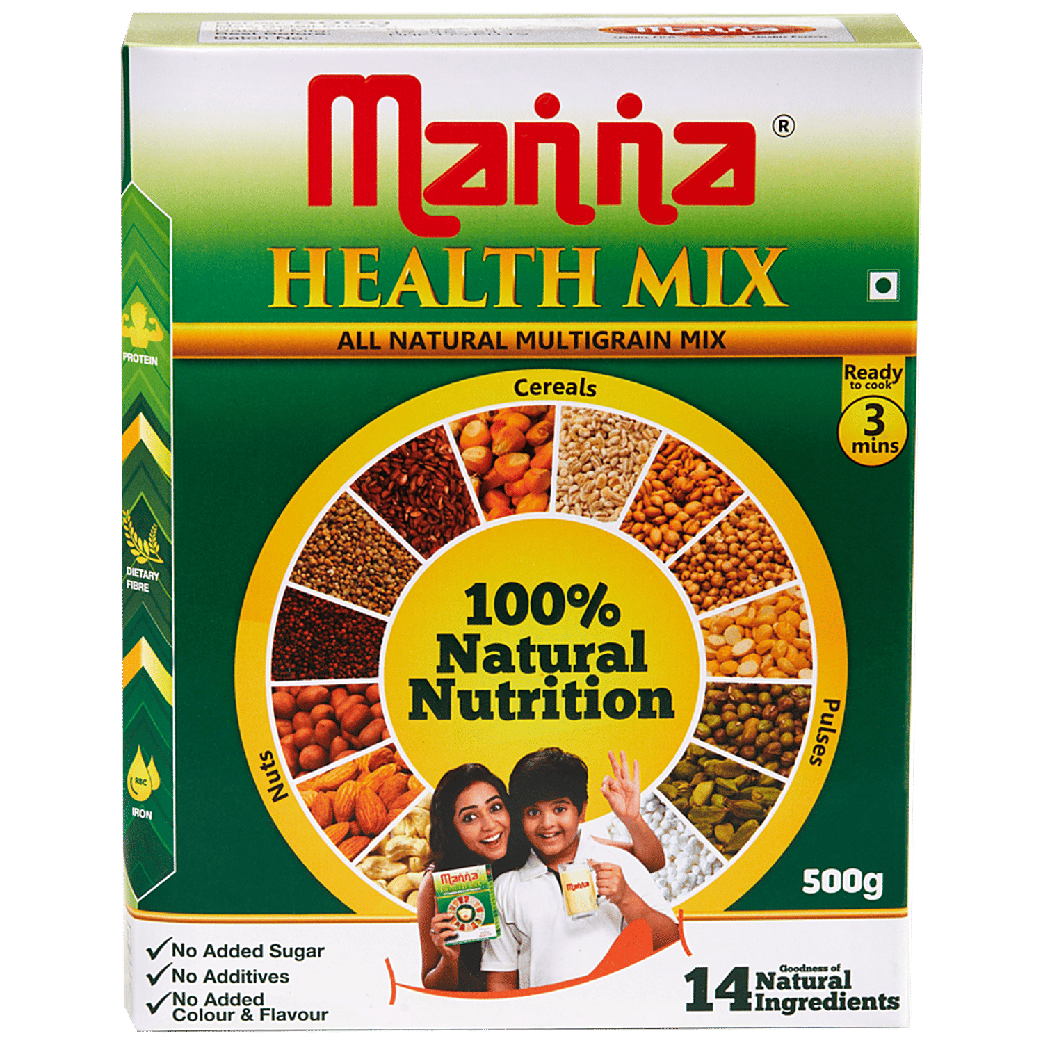 Manna Health Mix - 100% Natural Nutrition, No Added Sugar, Preservative  Free, 500 g