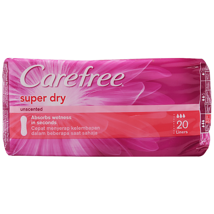 Buy Carefree Panty Liners Super Dry 20 Pcs Online at the Best Price