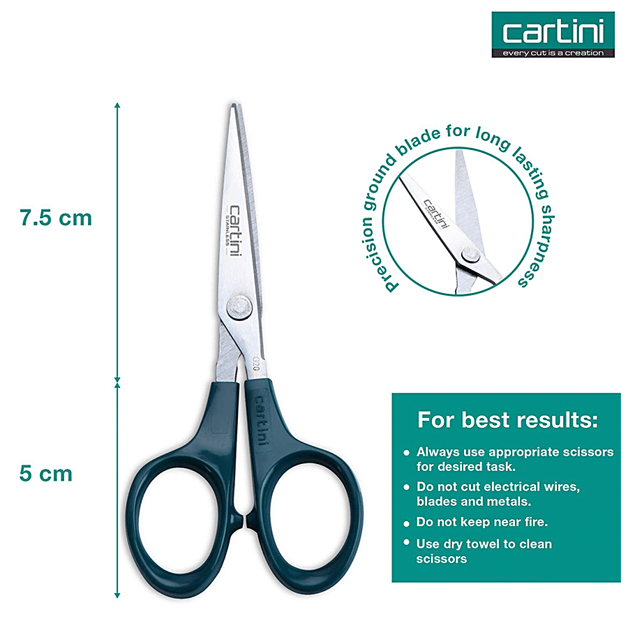 Emraw 5 Soft Grip Pointed Tip Stainless Steel Scissors Soft Comfort Grip  Handles Small Sharp Scissors Sharp Blades for Cutting Paper and Fabric  Kitchen Shear (Pack of 6) 