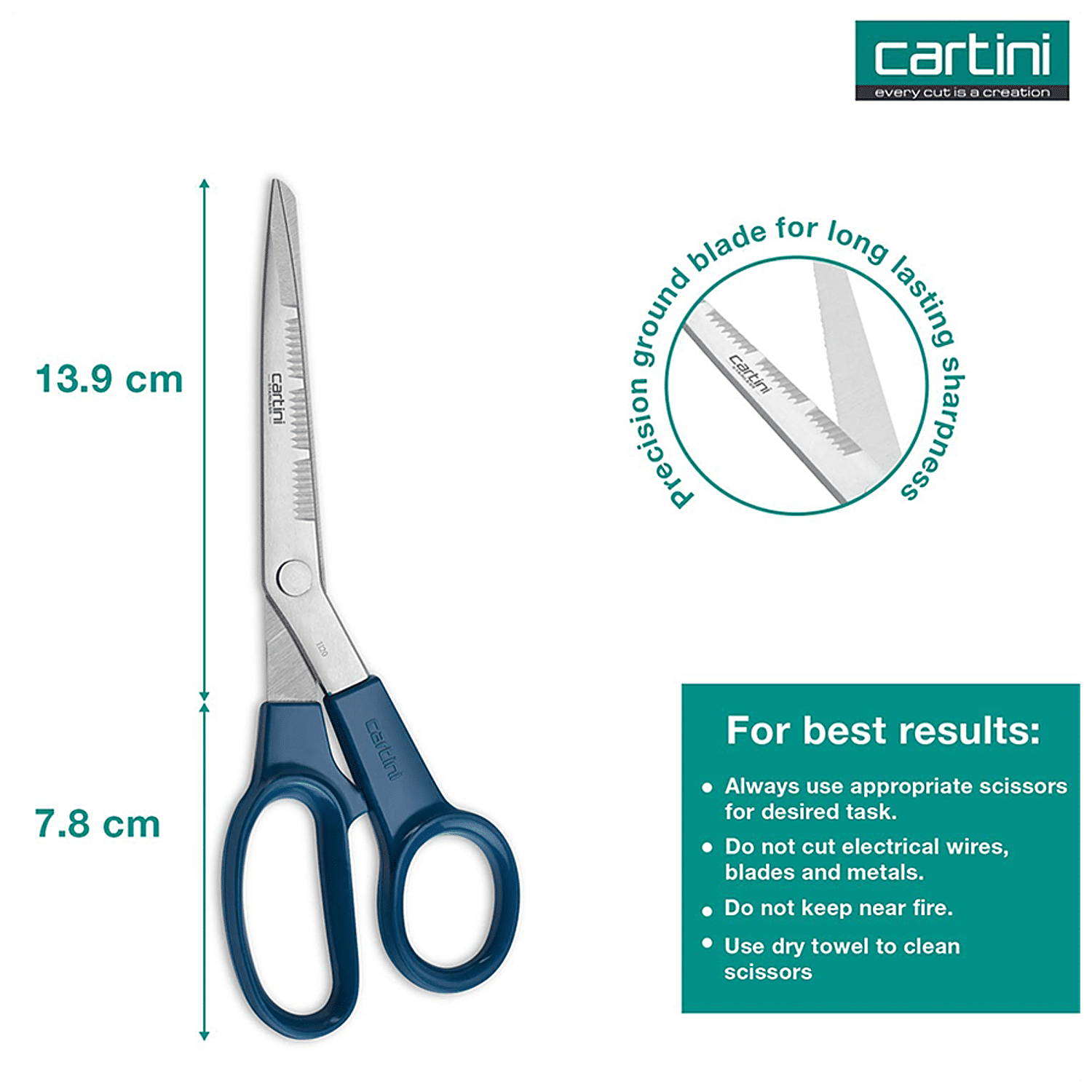 Buy Cartini Scissors Little 1 Pc Online at the Best Price of Rs 80 -  bigbasket