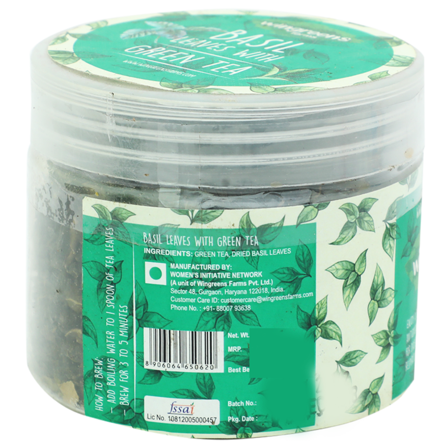 Buy Wingreens Farms Basil Leaves With Green Tea 60 Gm Online