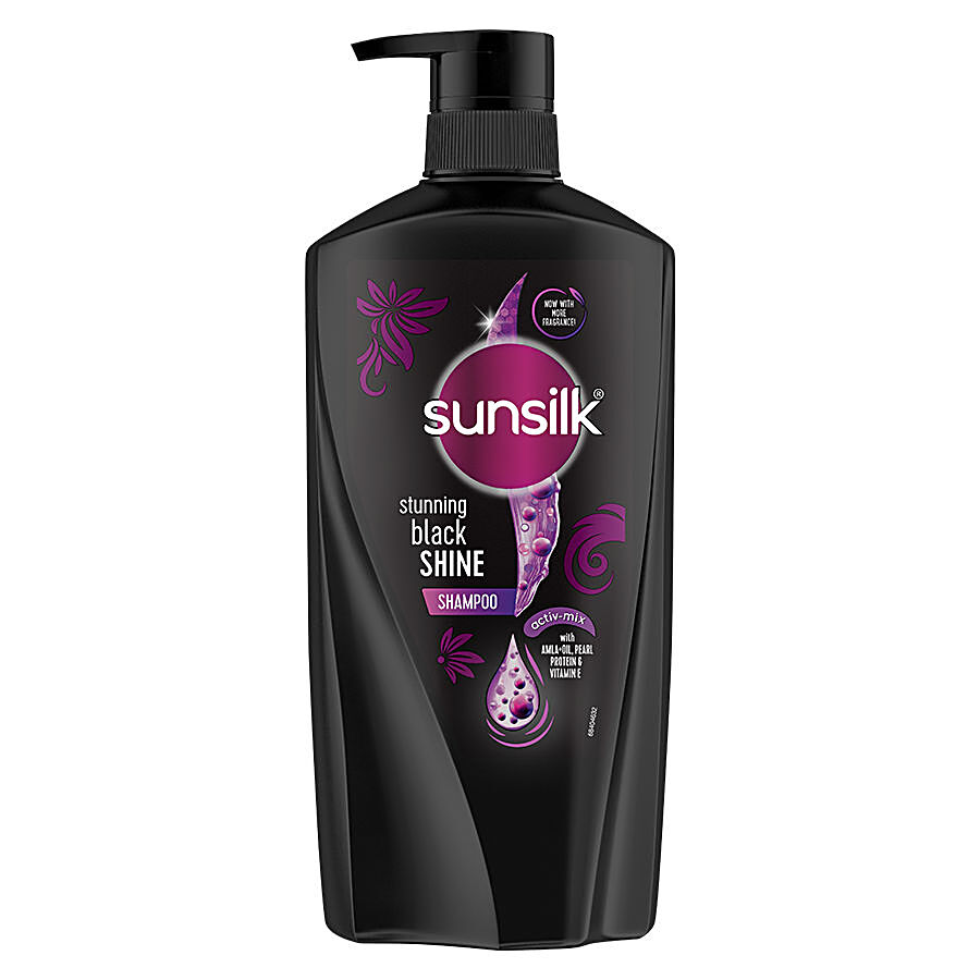 Buy Sunsilk Shampoo - Stunning Black Shine 650 ml Bottle Online at