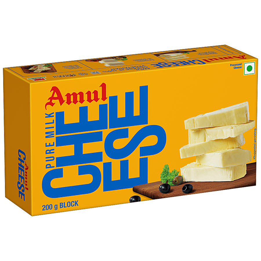 Buy Amul Processed Cheese - Block 200 gm Carton Online at Best Price. of Rs  119.34 - bigbasket