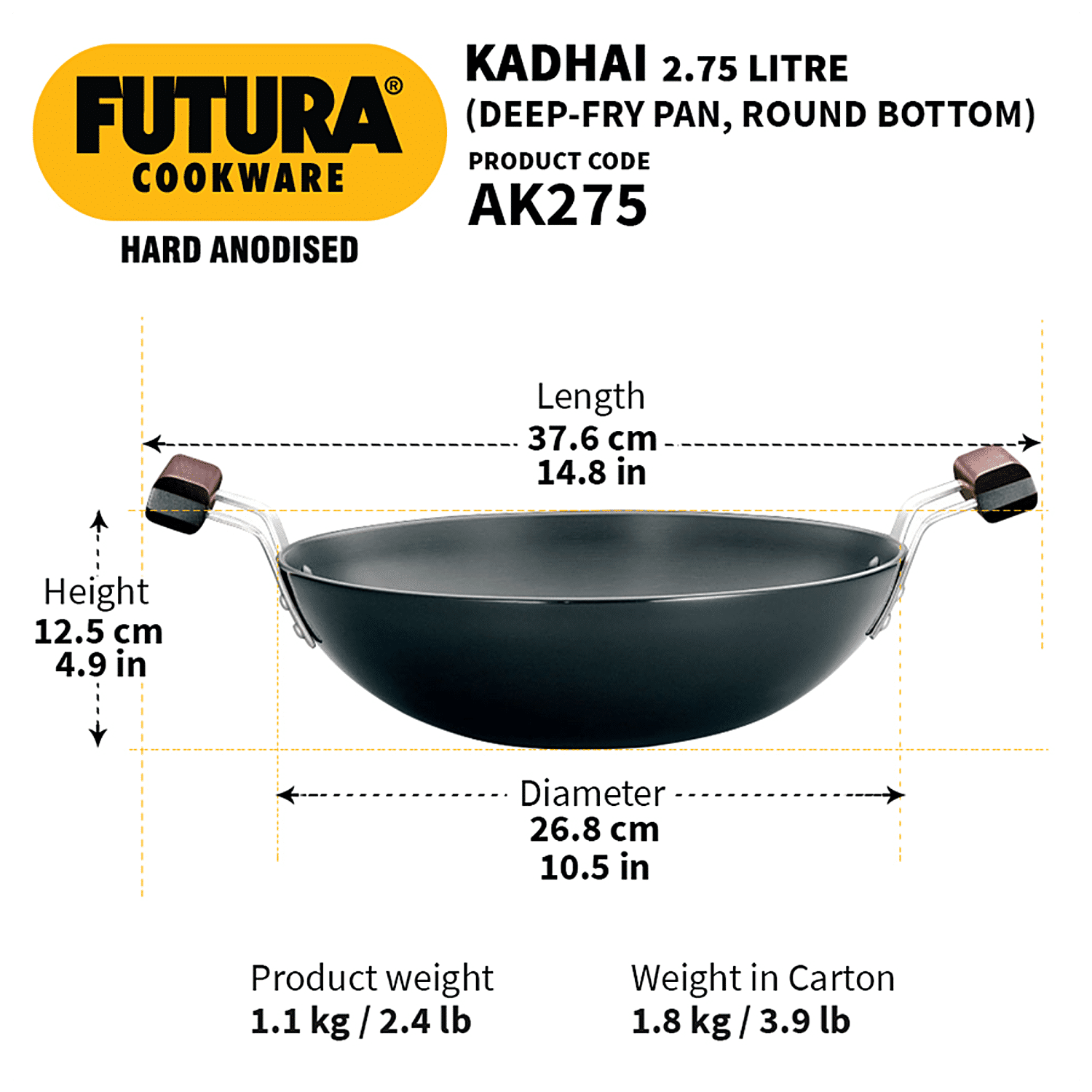 Iron Curve Deep Bottom Bombay Kadai,iron Kadai,frying Pan for