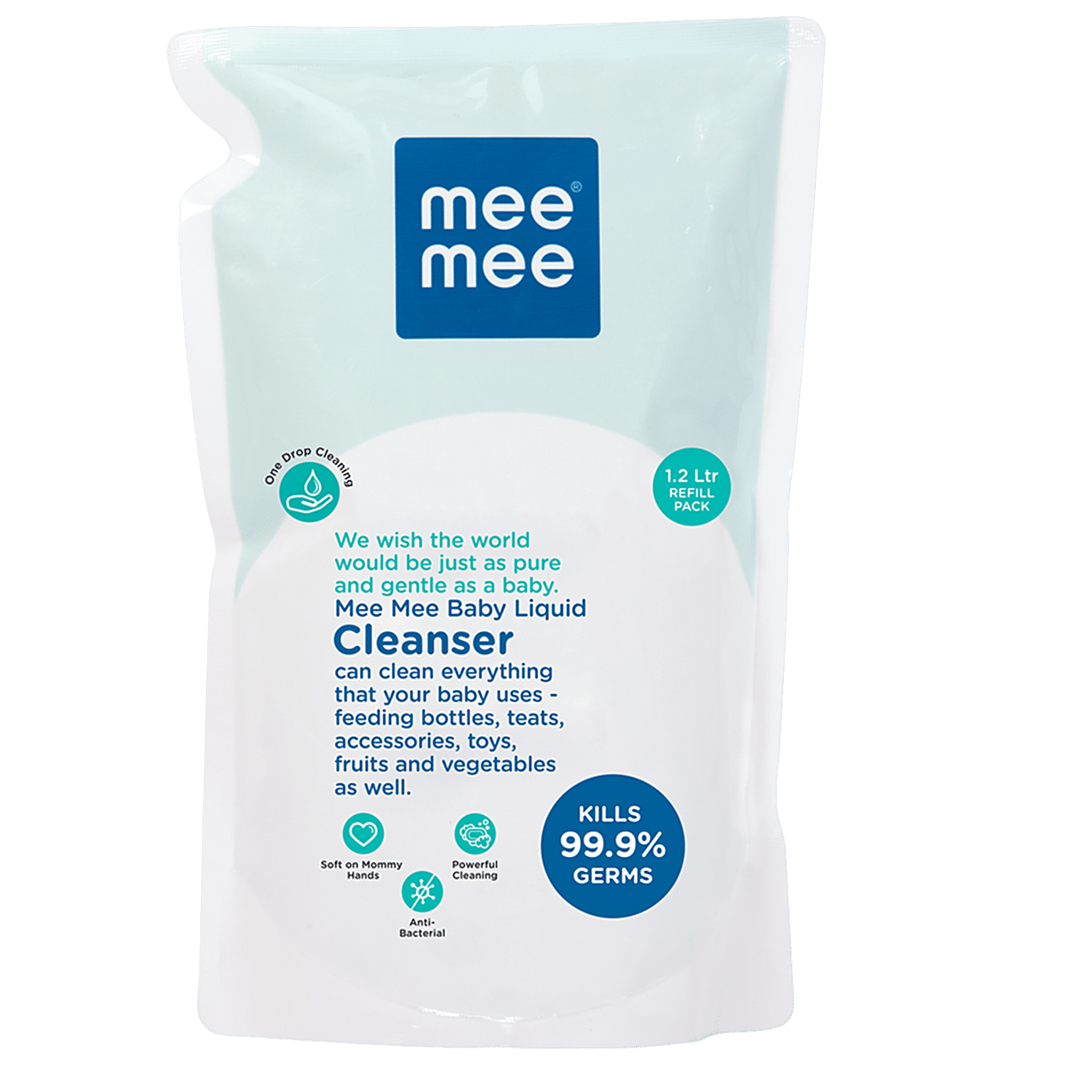 Mee Mee Anti-Bacterial Baby Liquid Cleanser for Fruits, Bottles,  Accessories & Toys - 1.2 litre : : Baby Products