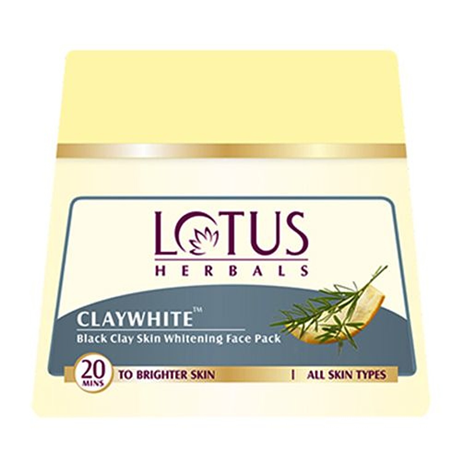 Lotus Herbals Claywhite Black Clay Skin Whitening Face Pack 350 g