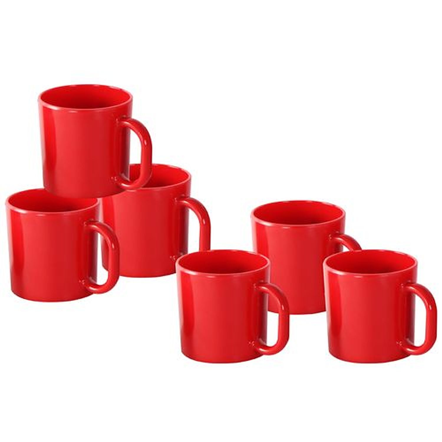 Indian Ceramic Jumbo Coffee Mug - 400 ML - Red, Set of 1