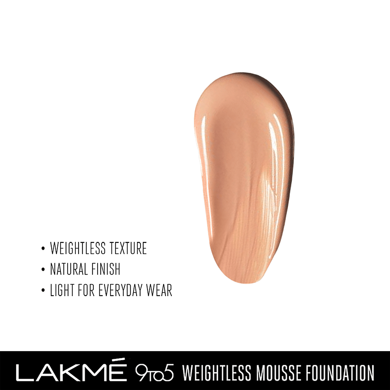 lakme 9 to 5 weightless mousse foundation