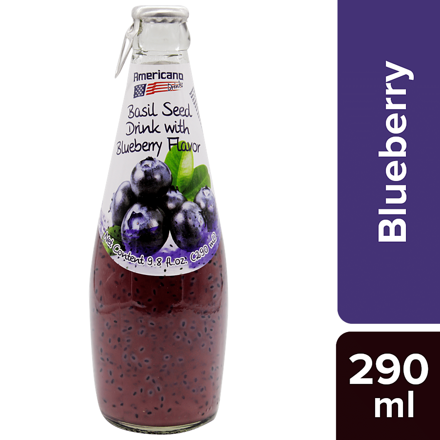 Buy Americana Basil Seed Drinks Blueberry 290 Ml Online At Best