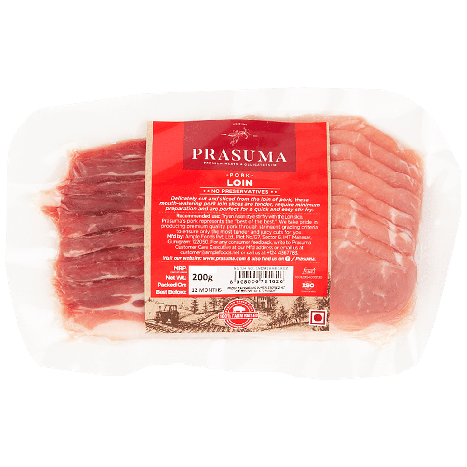 Prasuma Pork - Loin Slice, 200 g