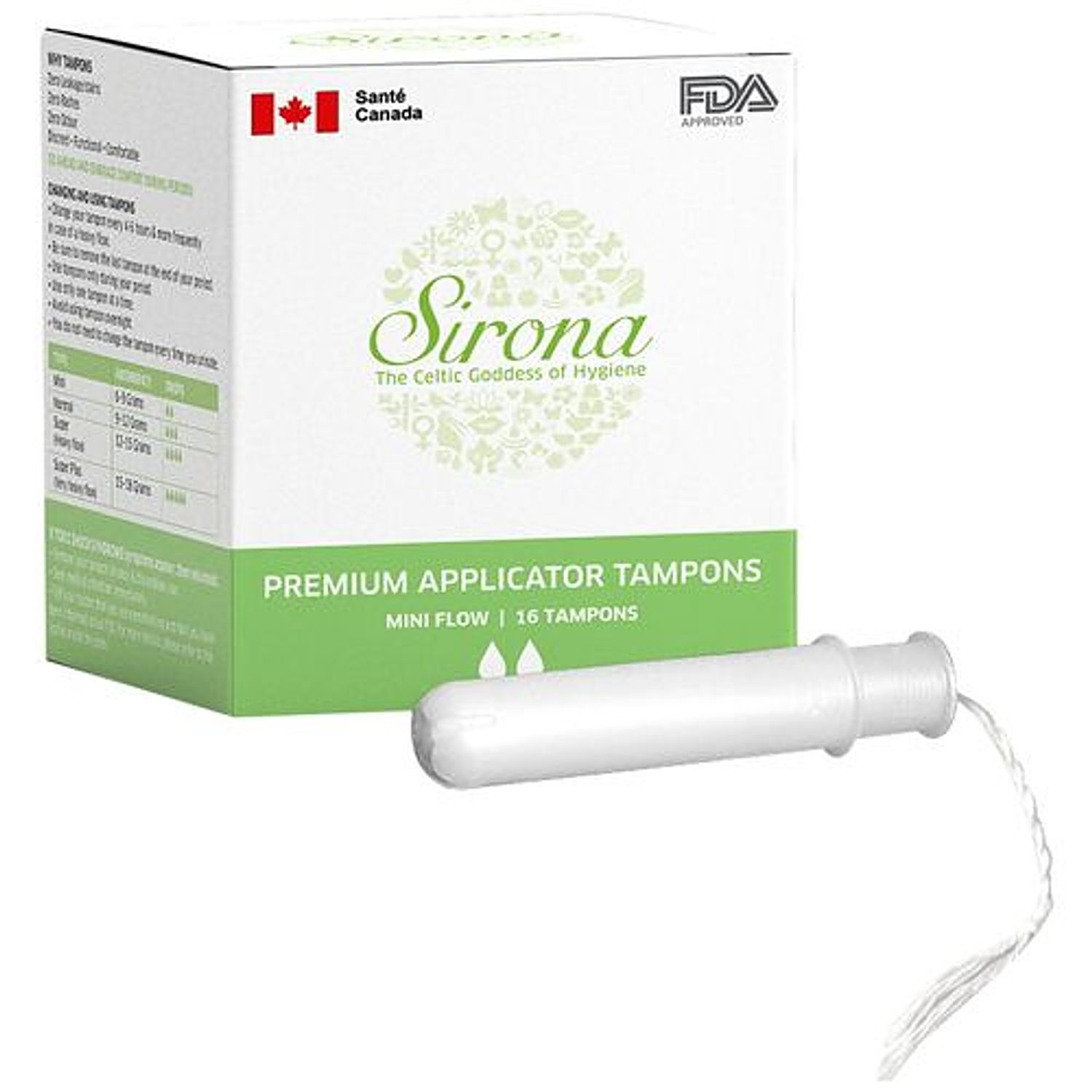 Buy Sirona Premium Applicator Tampons Mini Flow 16 Pcs Online At