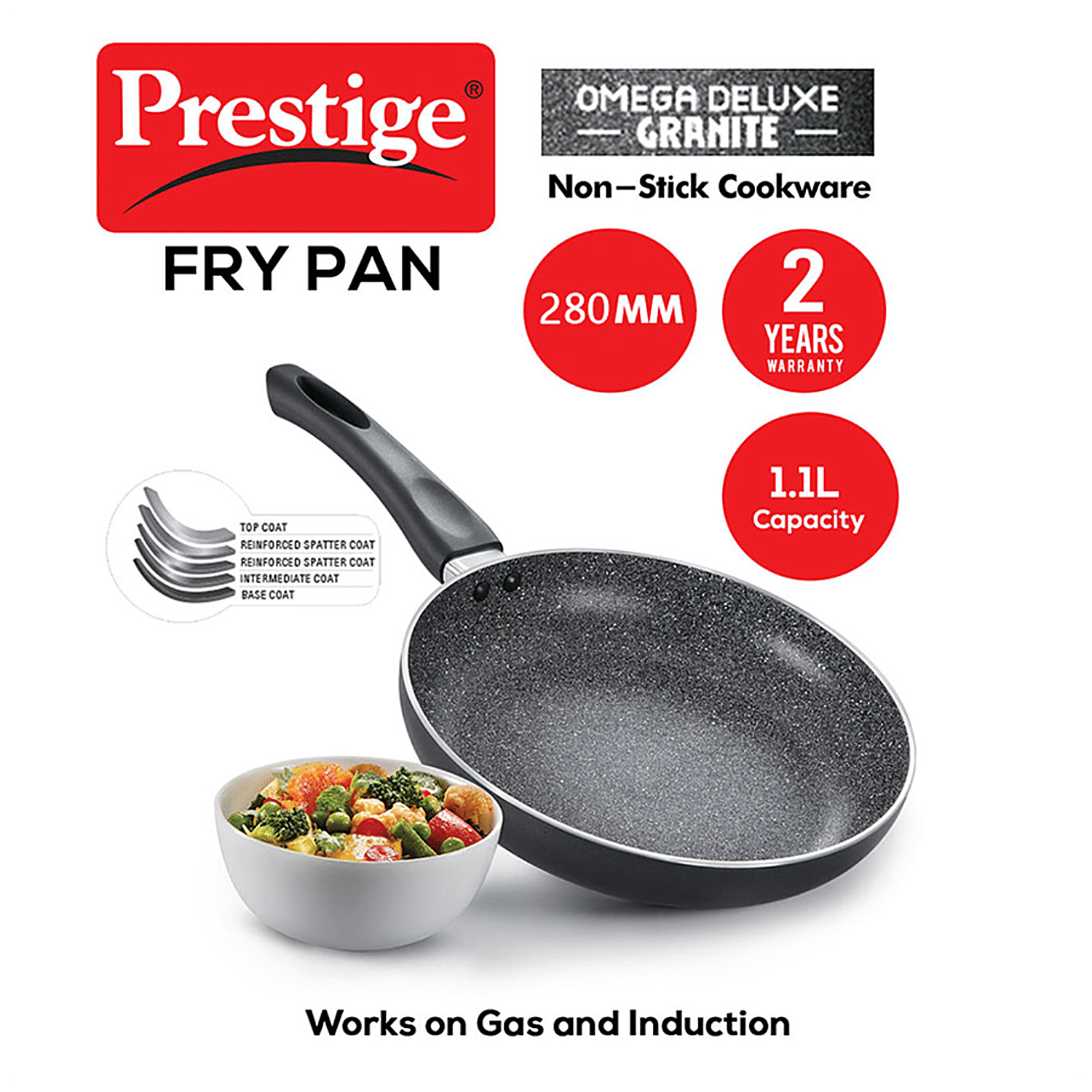 Buy Prestige Granite Non-Stick Aluminium Fry Pan PR81101 Online in