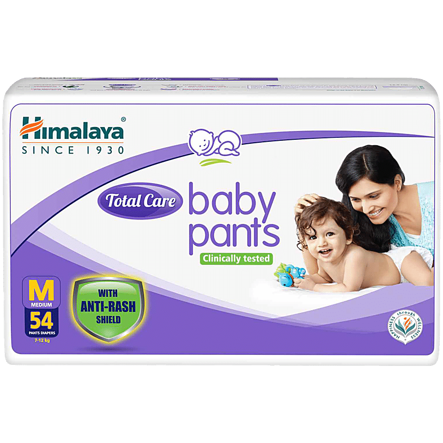 Buy Himalaya Total Care Baby Diaper Pants - Medium, 5-11 kg, With