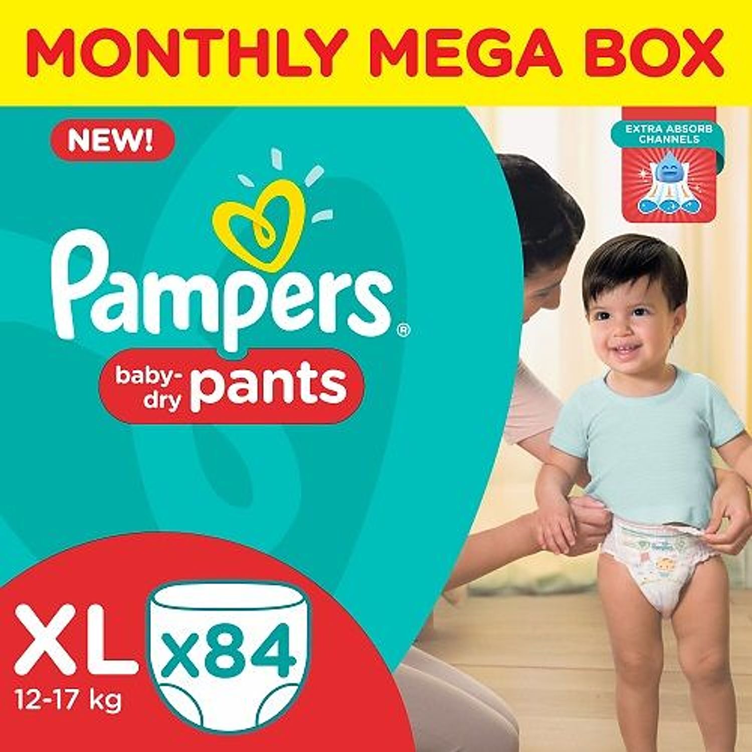 Buy Pampers Pants Diapers - Extra Large Size 84 pcs Online at Best Price.  of Rs null - bigbasket