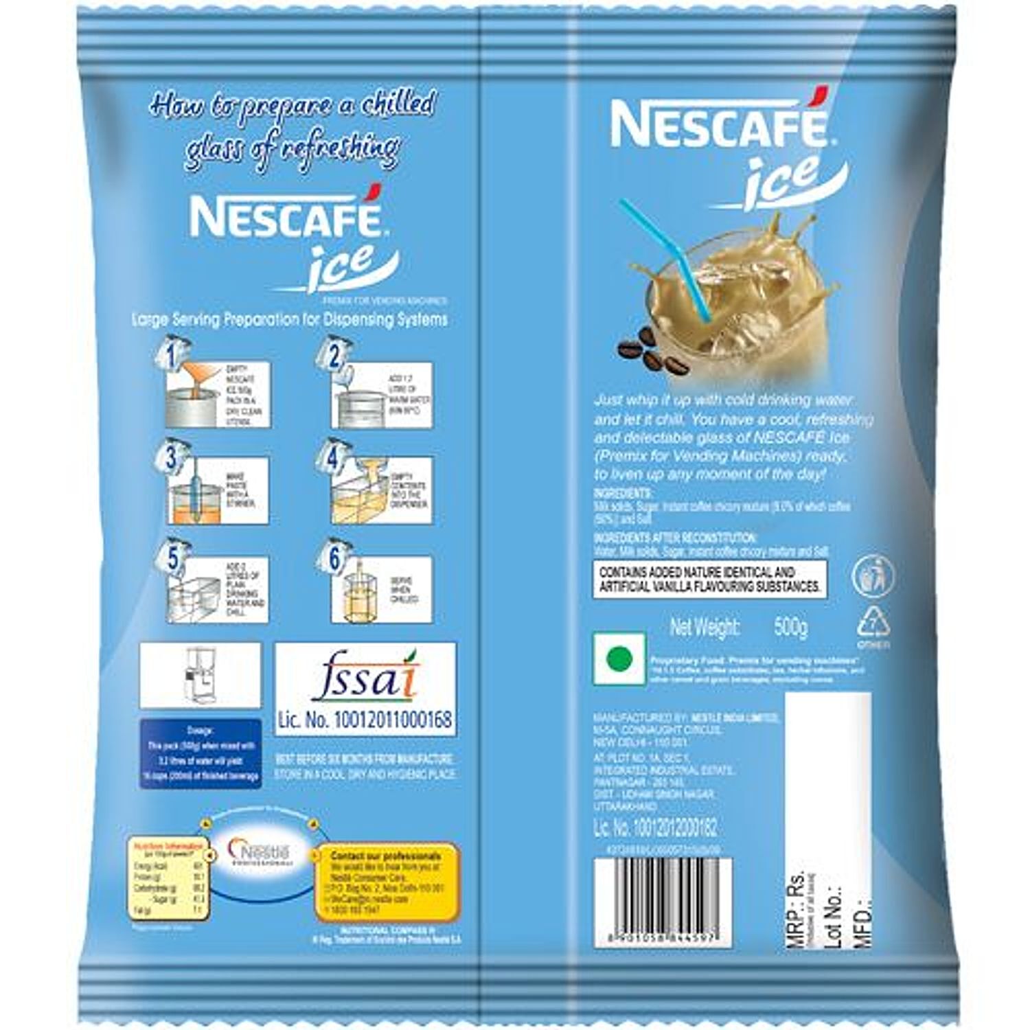 Powder Nescafe Ice Coffee ( Cold Coffee), Packaging Size: 500 Gram