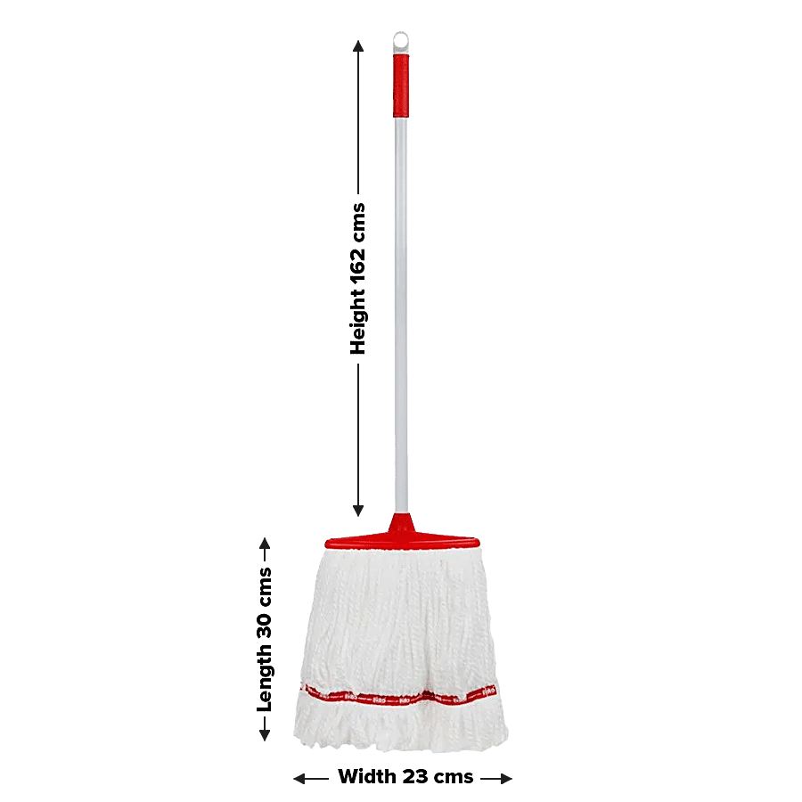 Buy Liao Wet Mop Floor Cleaning Cotton With Steel Stick Medium 1 Pc Online  At Best Price of Rs 399 - bigbasket
