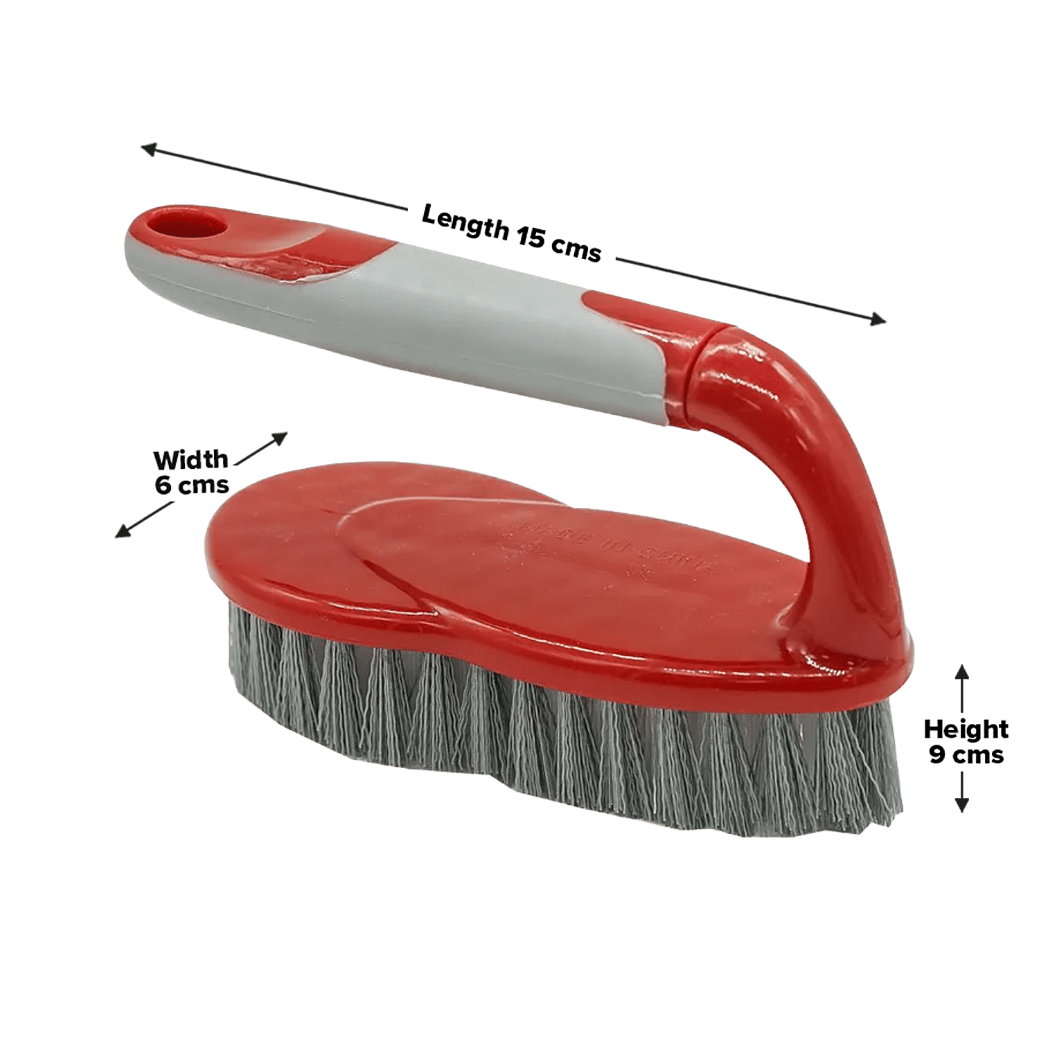 Liao All-Purpose Floor Scrubbing / Tile Brush - Soft-Grip Handle, Red,  D130039, 1 pc