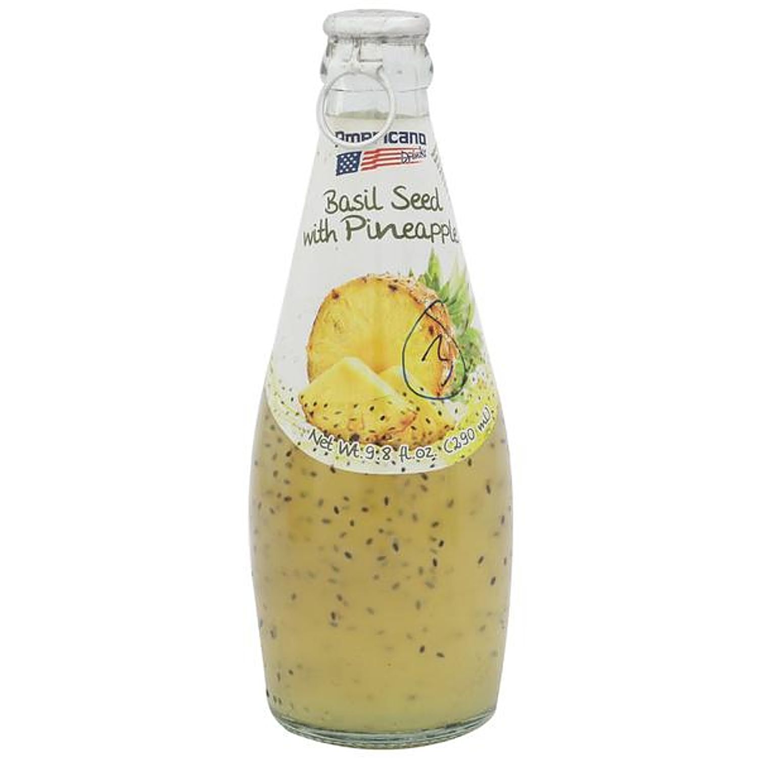 Buy Americana Basil Seed Drinks Pineapple 290 Ml Online At Best