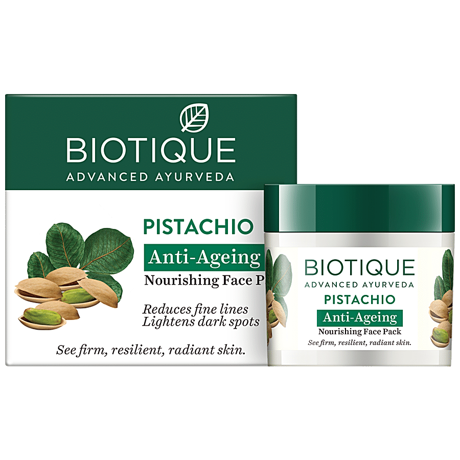 Buy Biotique Face Pack Youthful Nourishing Revitalizing Bio Pistachio 50 Gm  - BEST FACE MASKS IN INDIA