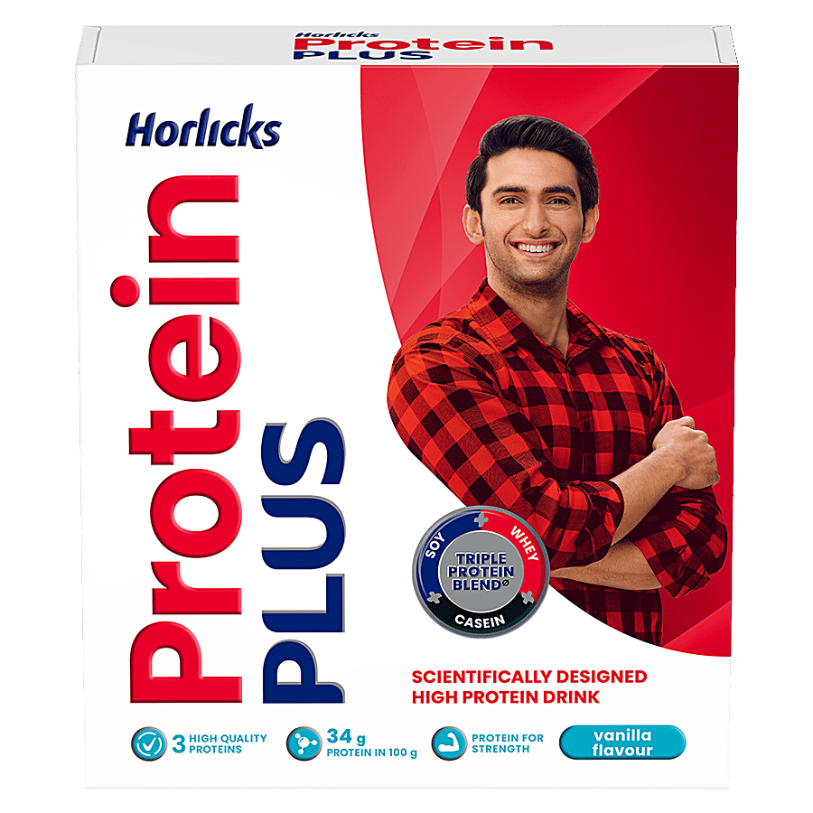 Buy Horlicks High Protein Drink - Vanilla, Protein+ 200 gm Online at Best  Price. of Rs 340 - bigbasket