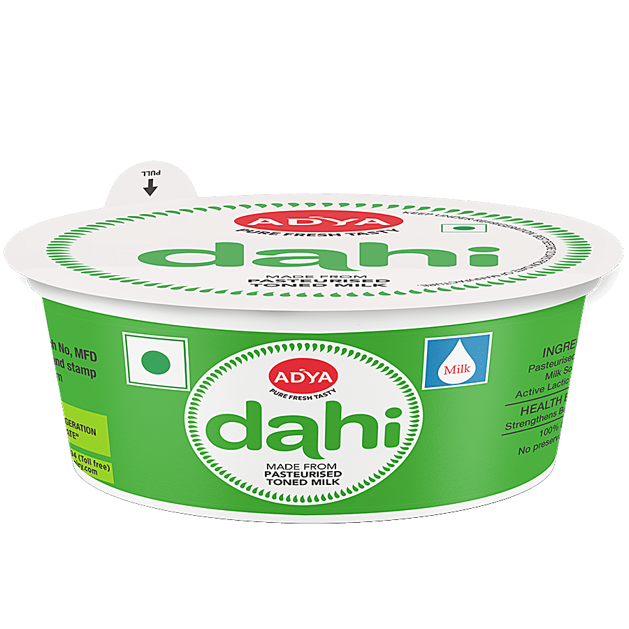 beneden verzekering boeket Buy Adya Dahi - Made from Pasteurized Toned Milk Online at Best Price of Rs  12 - bigbasket