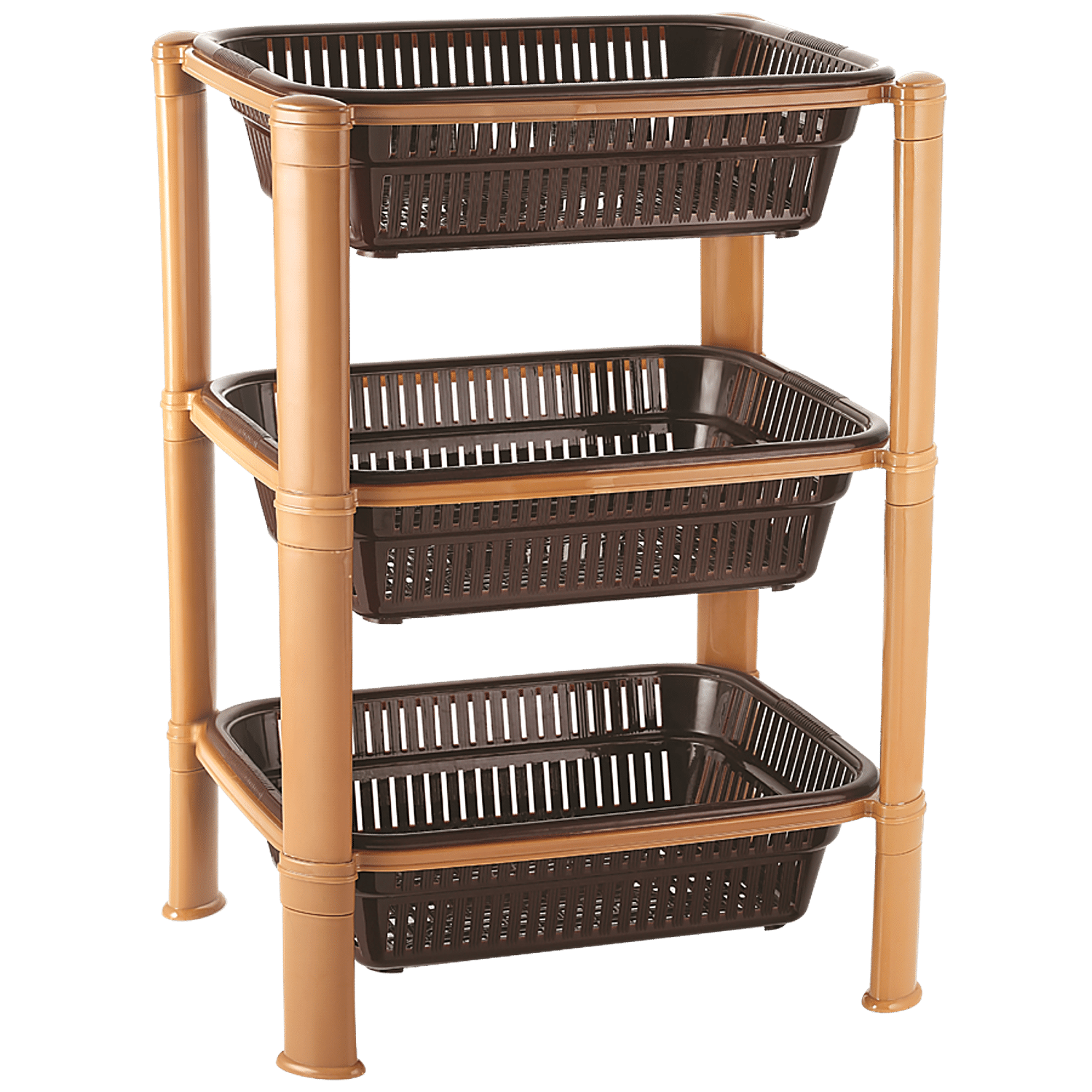 Buy Nakoda Prestige Multipurpose Kitchen Storage Rack - Big III, Assorted  Colour, Length 430, Width 315, Height 583 mm Online at Best Price of Rs 559  - bigbasket