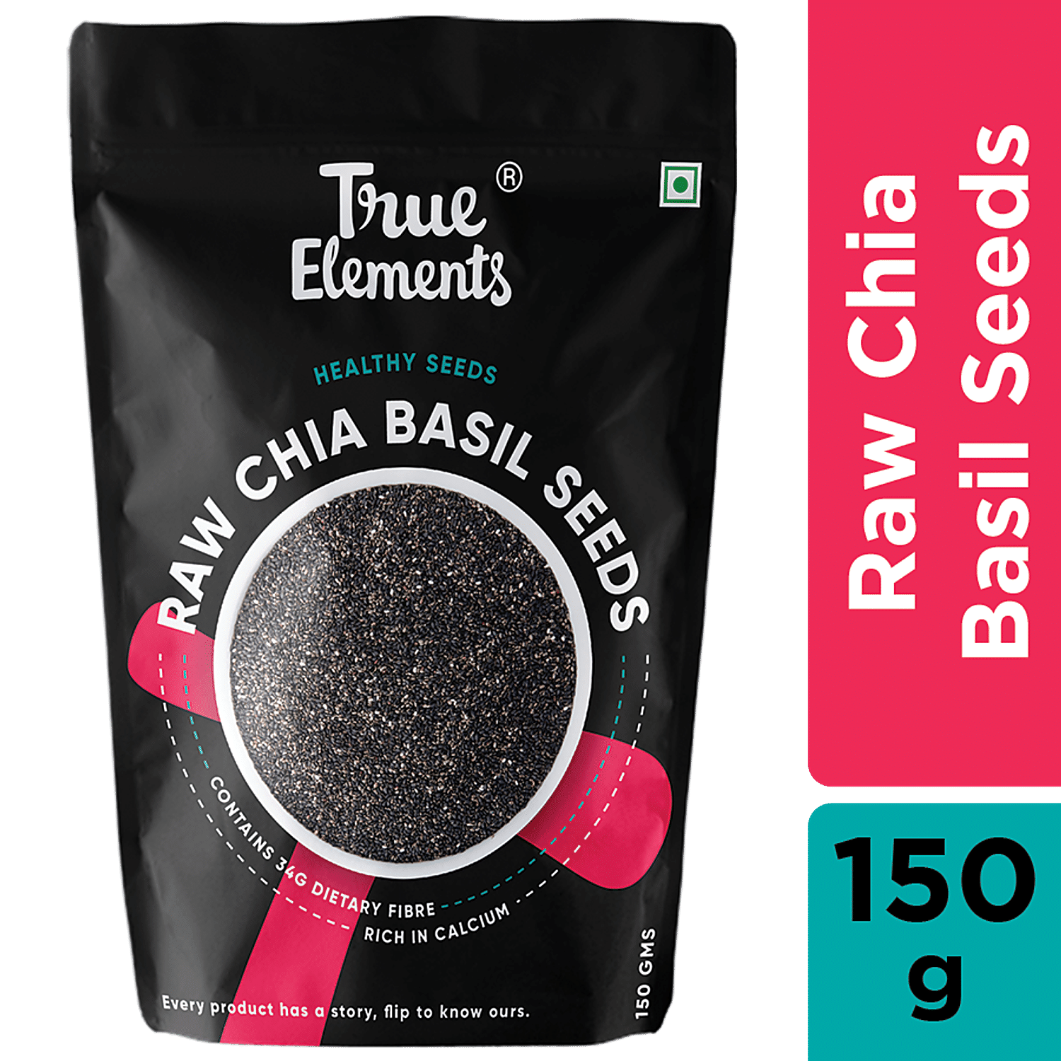 Buy True Elements Premium Raw Chia Basil Seeds Premium Chia