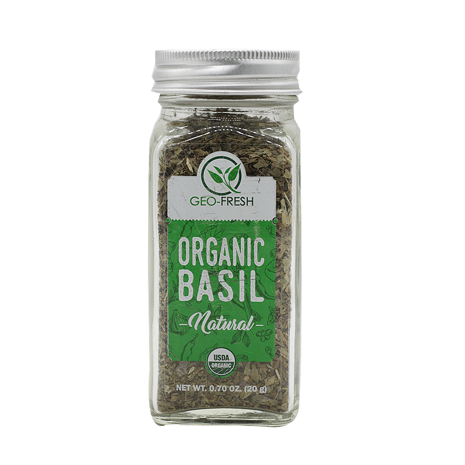 Geo Fresh Basil Organic USDA Certified 20 g