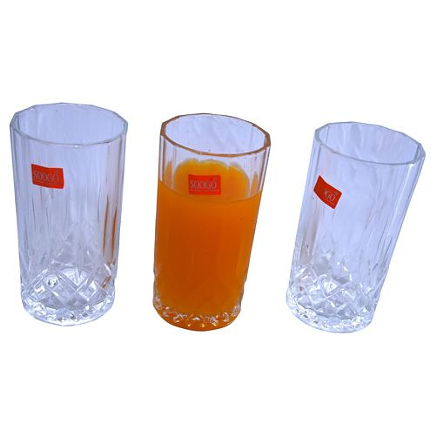 6 Glass Soogo Printed Drinking Glassware Set, For Kitchen