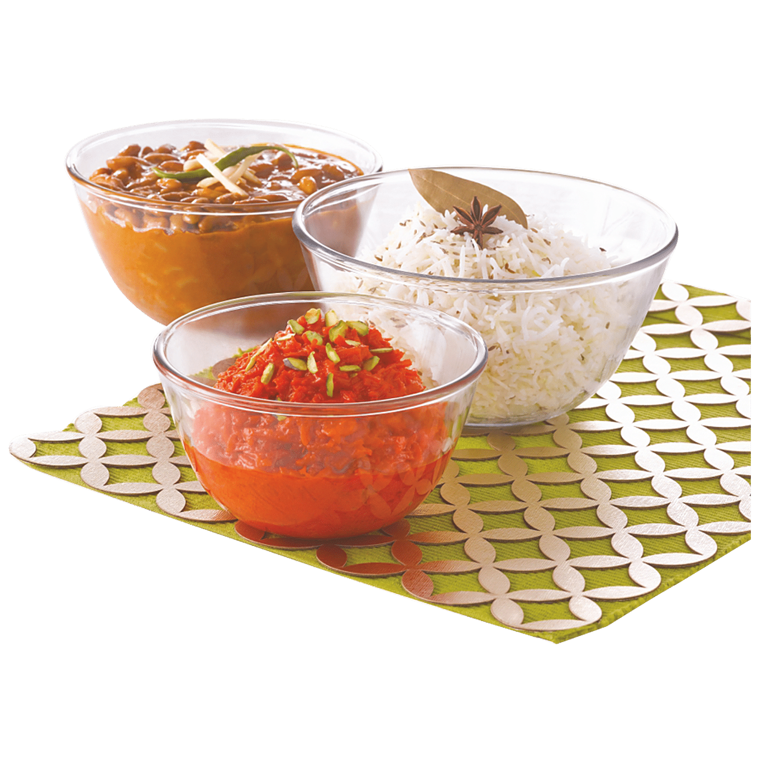 Buy Borosil Basic Glass Mixing & Serving Bowls With Lids