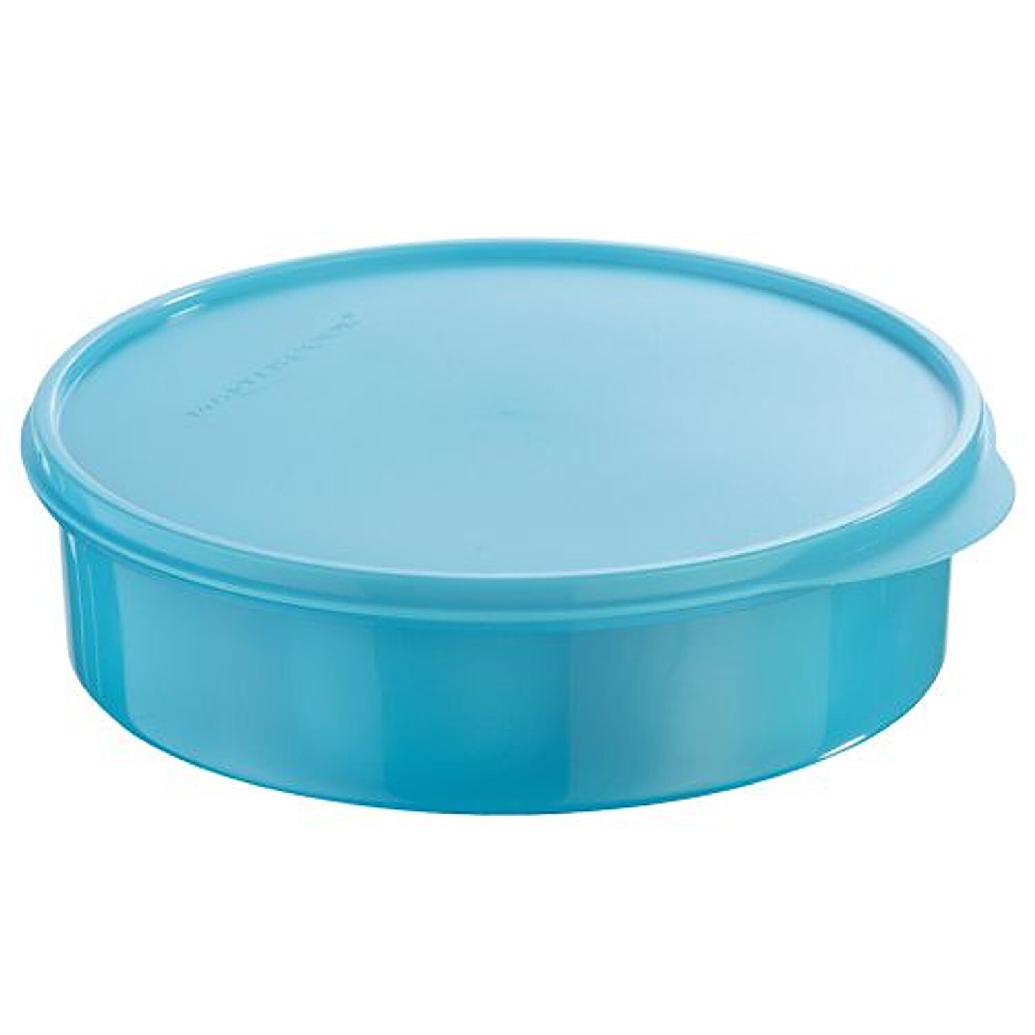 Mastercook Round Flat Storage Container With lid Blue 1.5 L