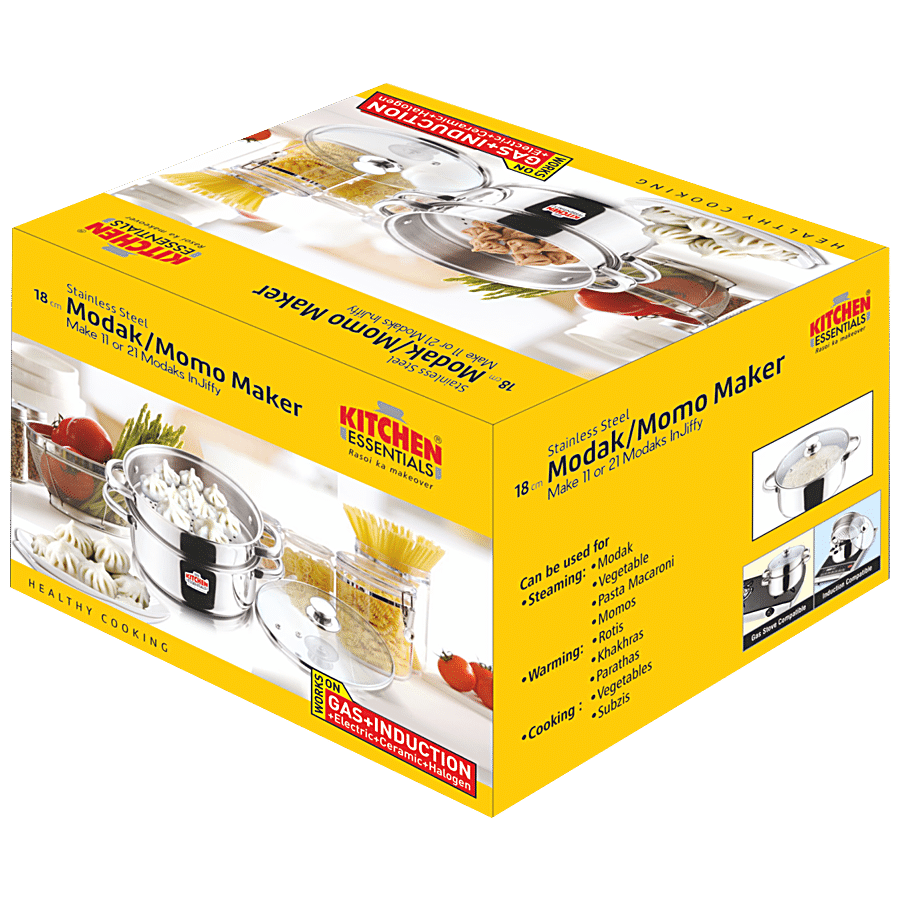 Buy Kitchen Essentials Induction Base Modak/Momo Maker - Silver