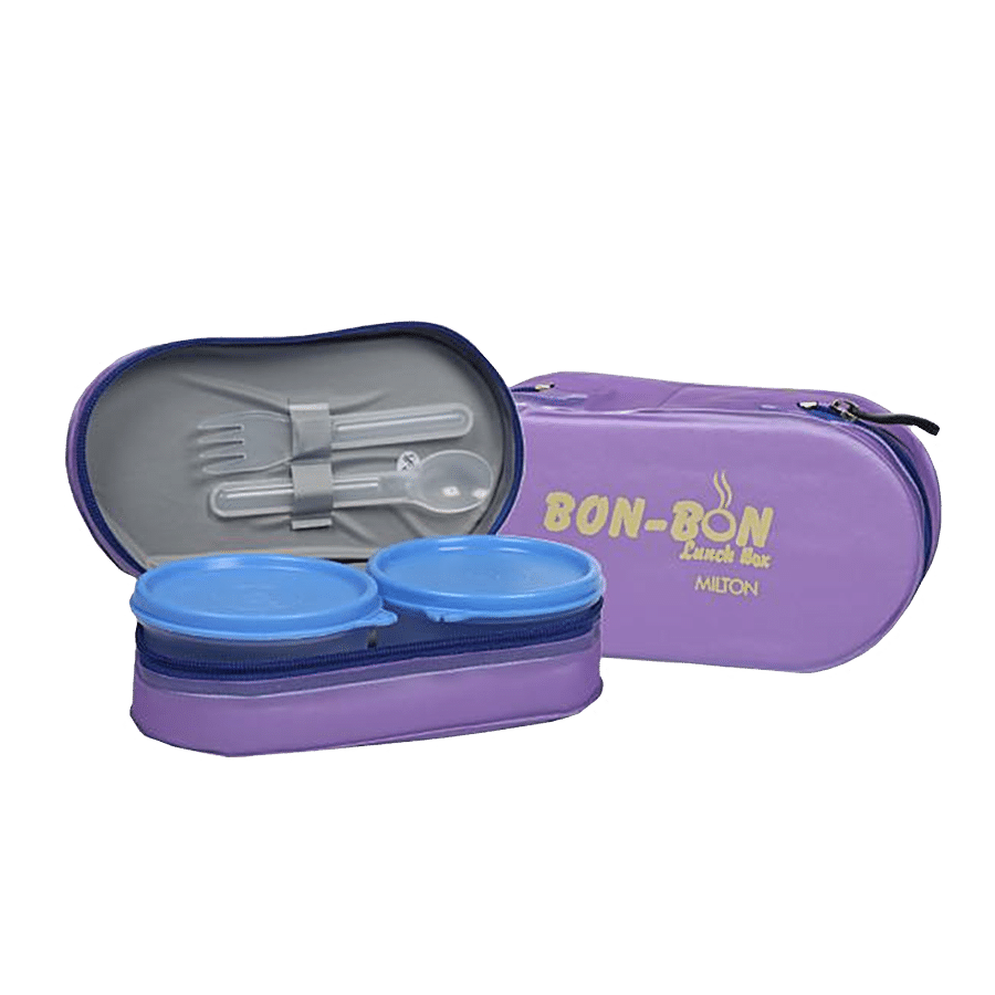 Buy Milton Bon Plastic Lunch/Tiffin Box With Containers & Cover - Purple  Online at Best Price of Rs 210 - bigbasket