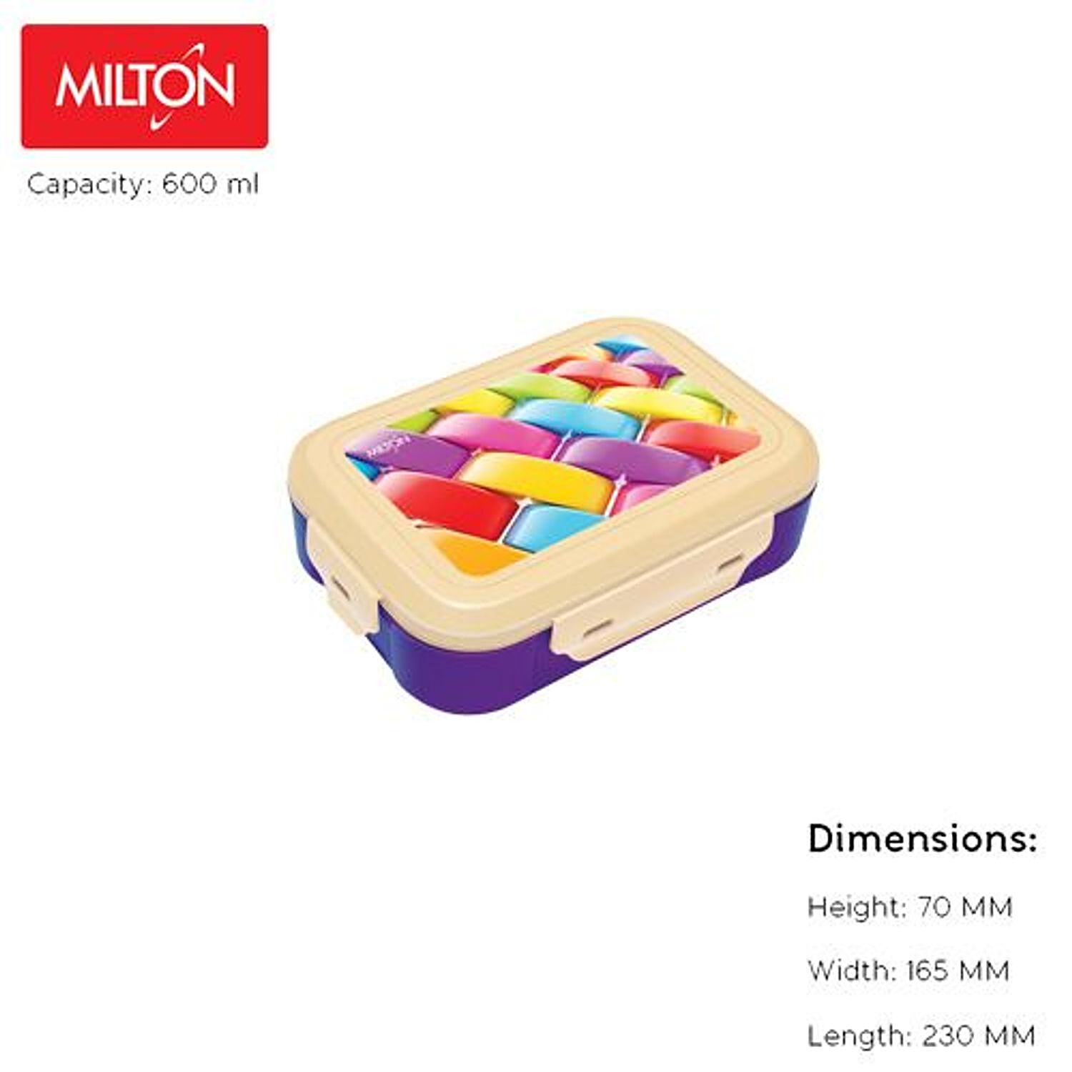 Buy Milton School Tiffin Box - Thermoware, Plastic, Dark Blue, Quick Bite  Online at Best Price of Rs 360 - bigbasket