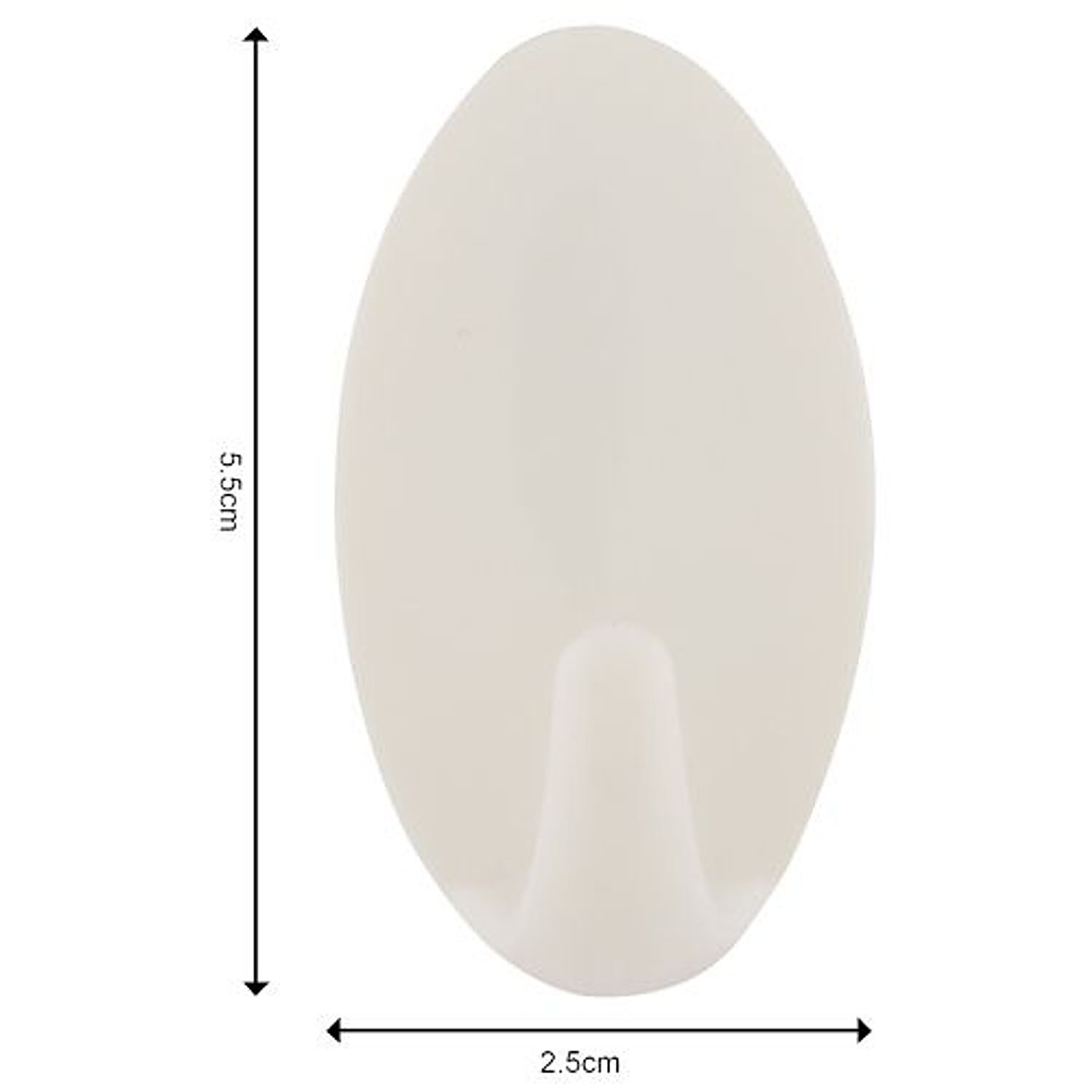 BB Home Plastic Hook - Self Adhesive/Stickable, Oval Shape, 3 pcs