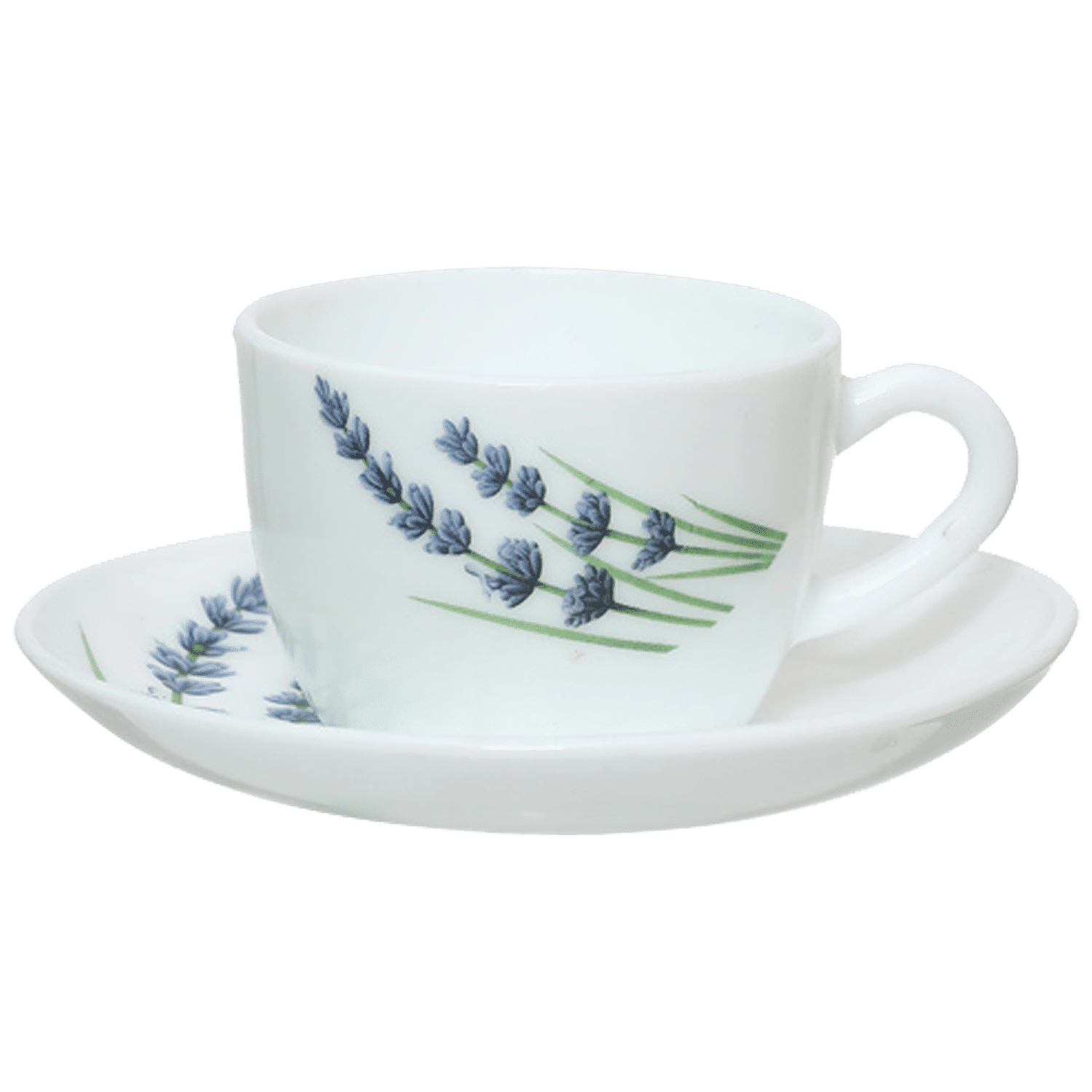 LaOpala Chai/Opalware Cup & Saucer Set - Princess, Radiant Curves, 150 ml