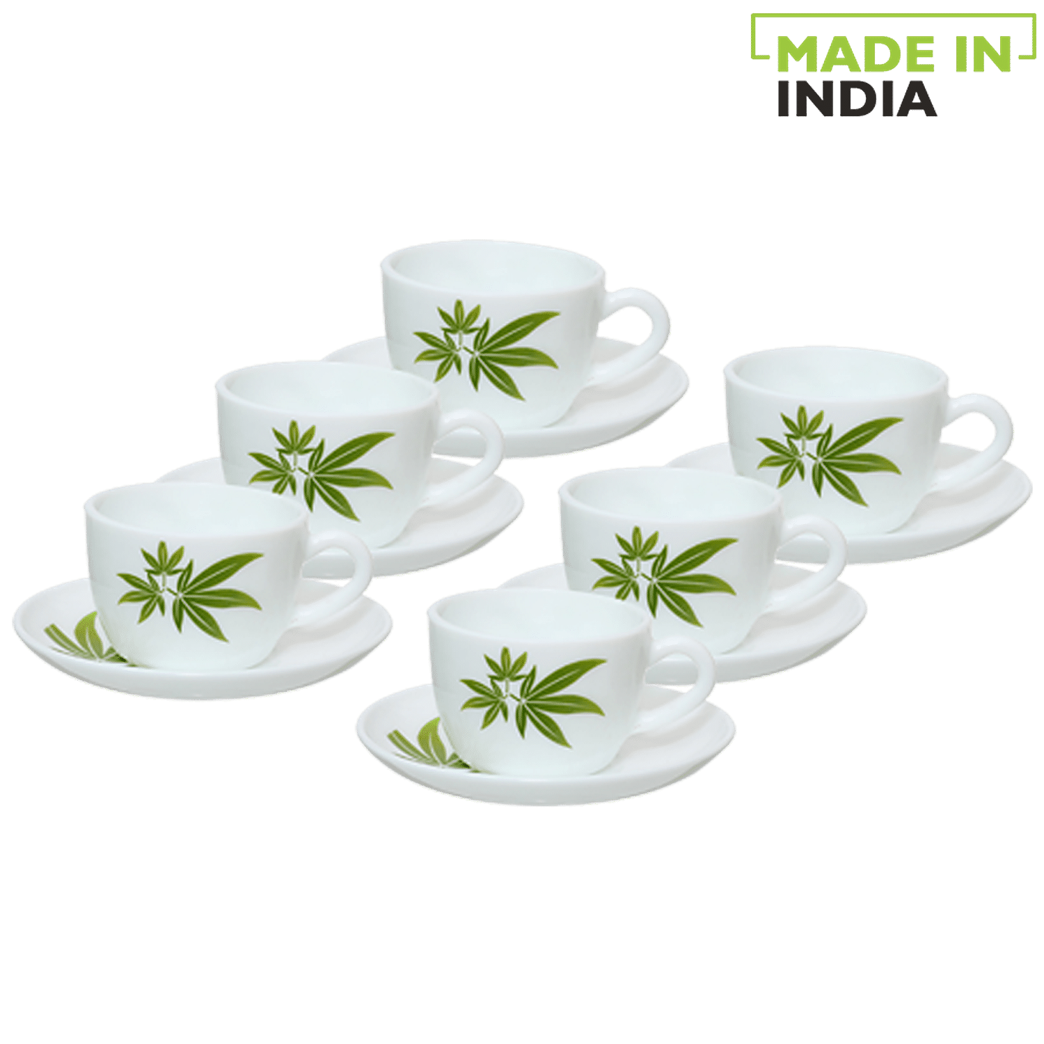 Buy LaOpala Chai/Tea Cup Set - Opalware, Lush Greens, Princess