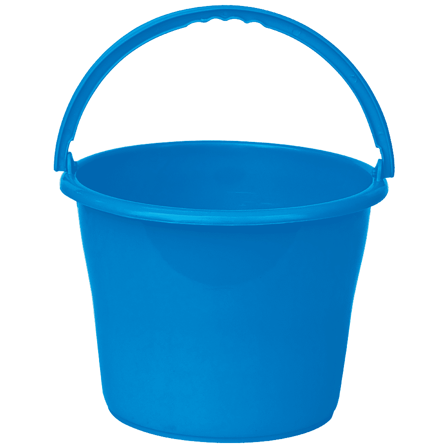 Buy 5 Litre Capacity Small Plastic Bucket with Handle in red cream
