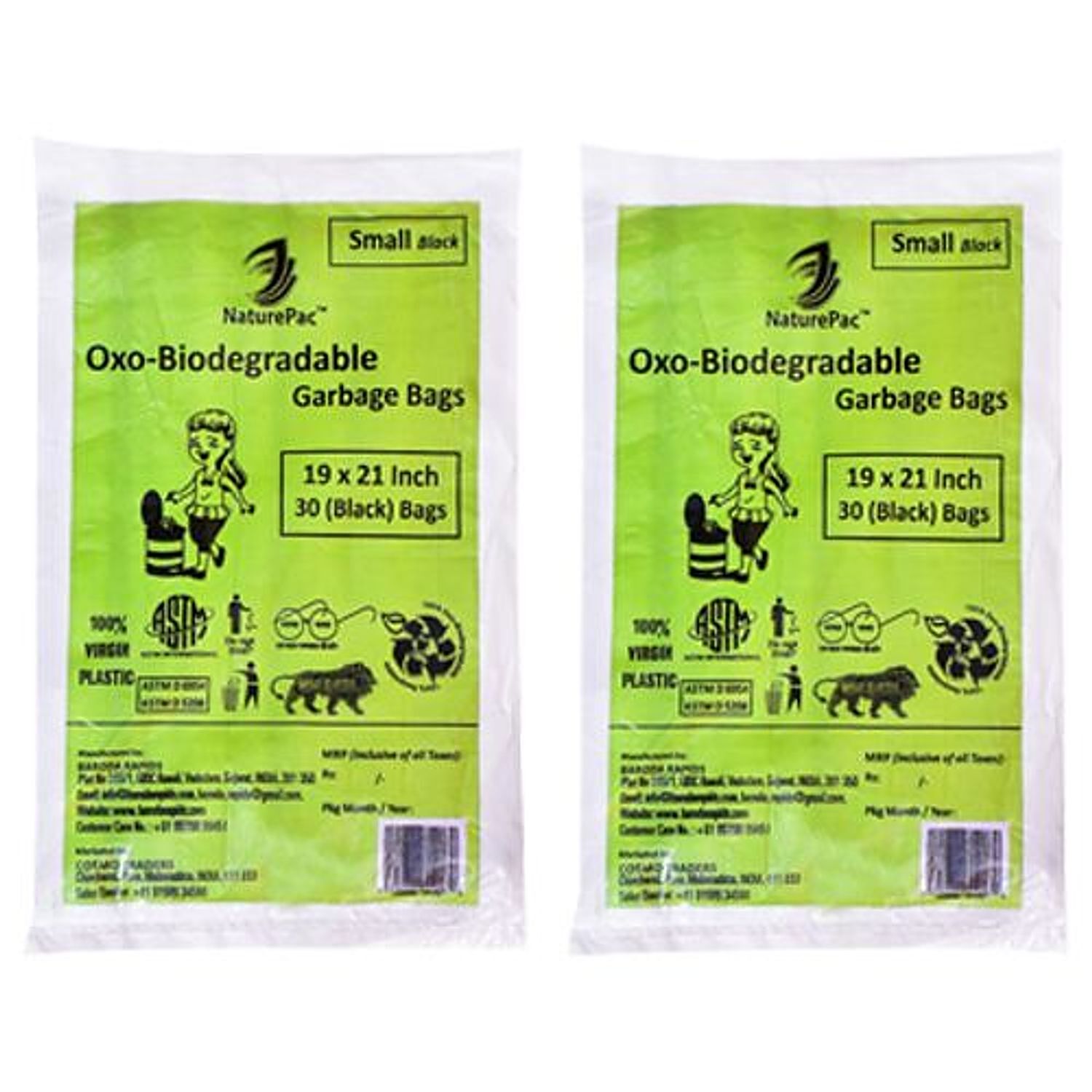 Buy BB Home Oxo-Biodegradable Garbage Bags - Jumbo, Blue, 91x112 cm Online  at Best Price of Rs 387 - bigbasket