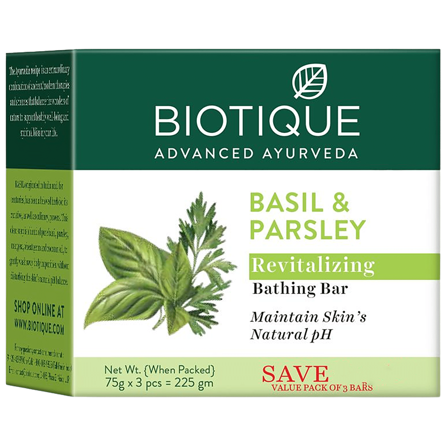 Buy BIOTIQUE Basil Parsley Revitalizing Bathing Bar Online at