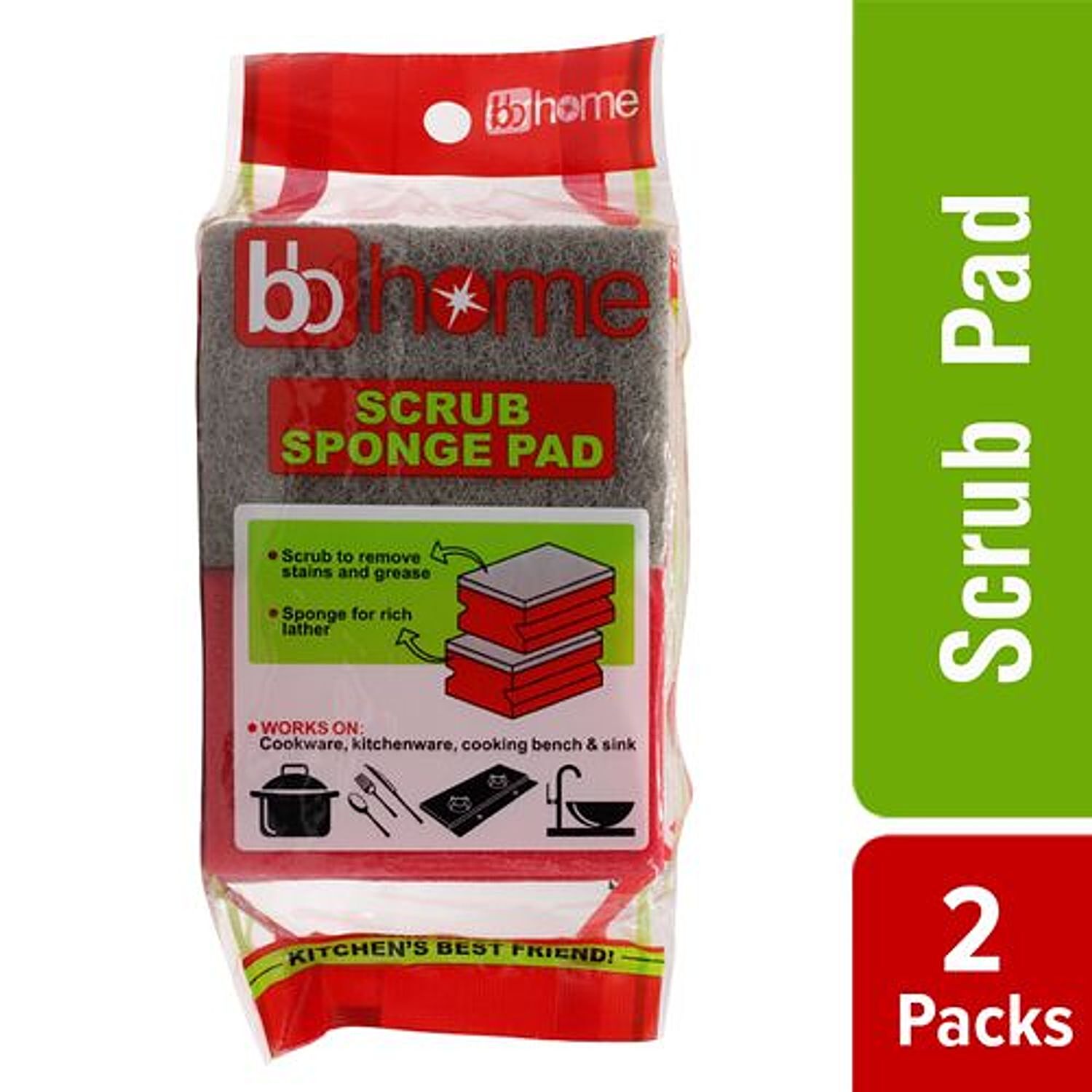 Buy Scotch brite Scrubber Combo Of Stainless Steel & Scrub Pad - Tough  Stain Remover, Silver & Green Online at Best Price of Rs 22 - bigbasket