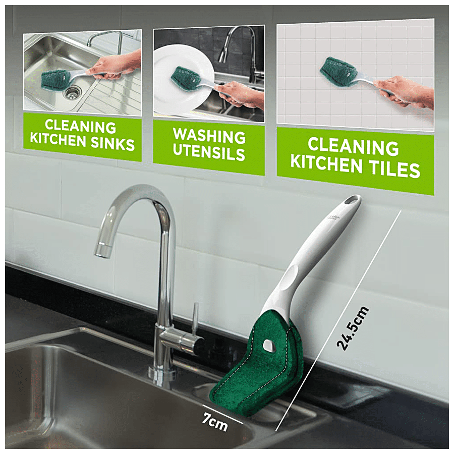 Buy Ezy Be Kitchen Sink Scrubbing Brush - Flexible Bristle, Comfortable  Grip Online at Best Price of Rs 49 - bigbasket