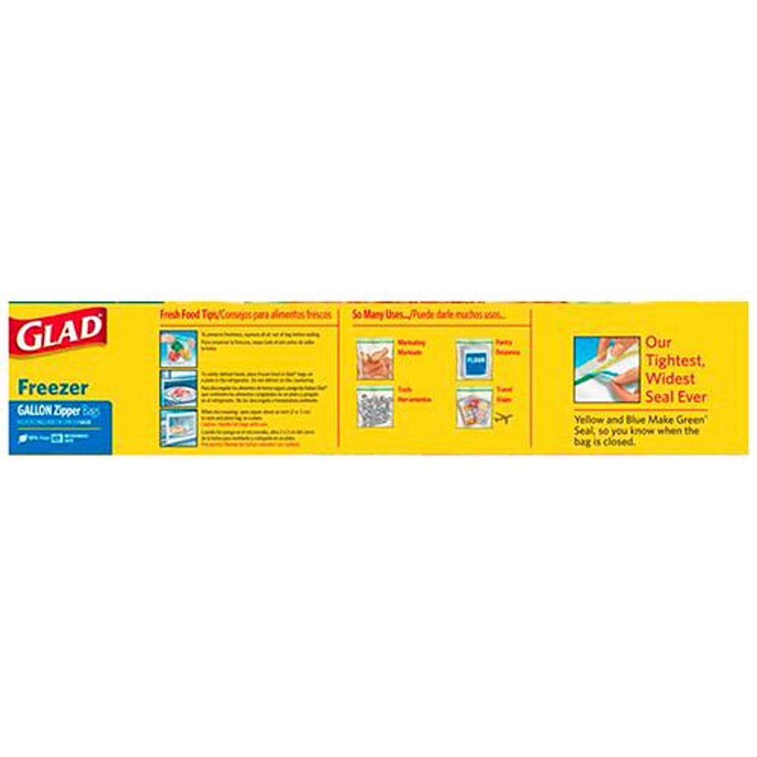 Buy Glad Freezer Quart Zipper Bags - Medium Online at Best Price of Rs 350  - bigbasket