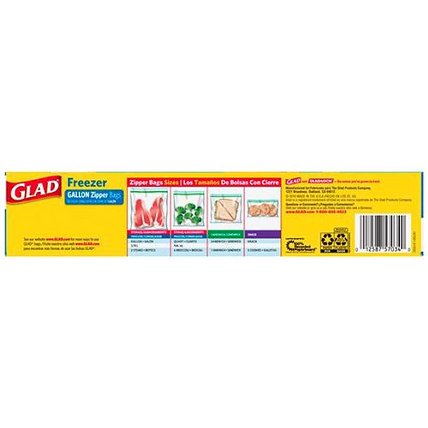 Buy Glad Freezer Quart Zipper Bags - Medium Online at Best Price of Rs 350  - bigbasket