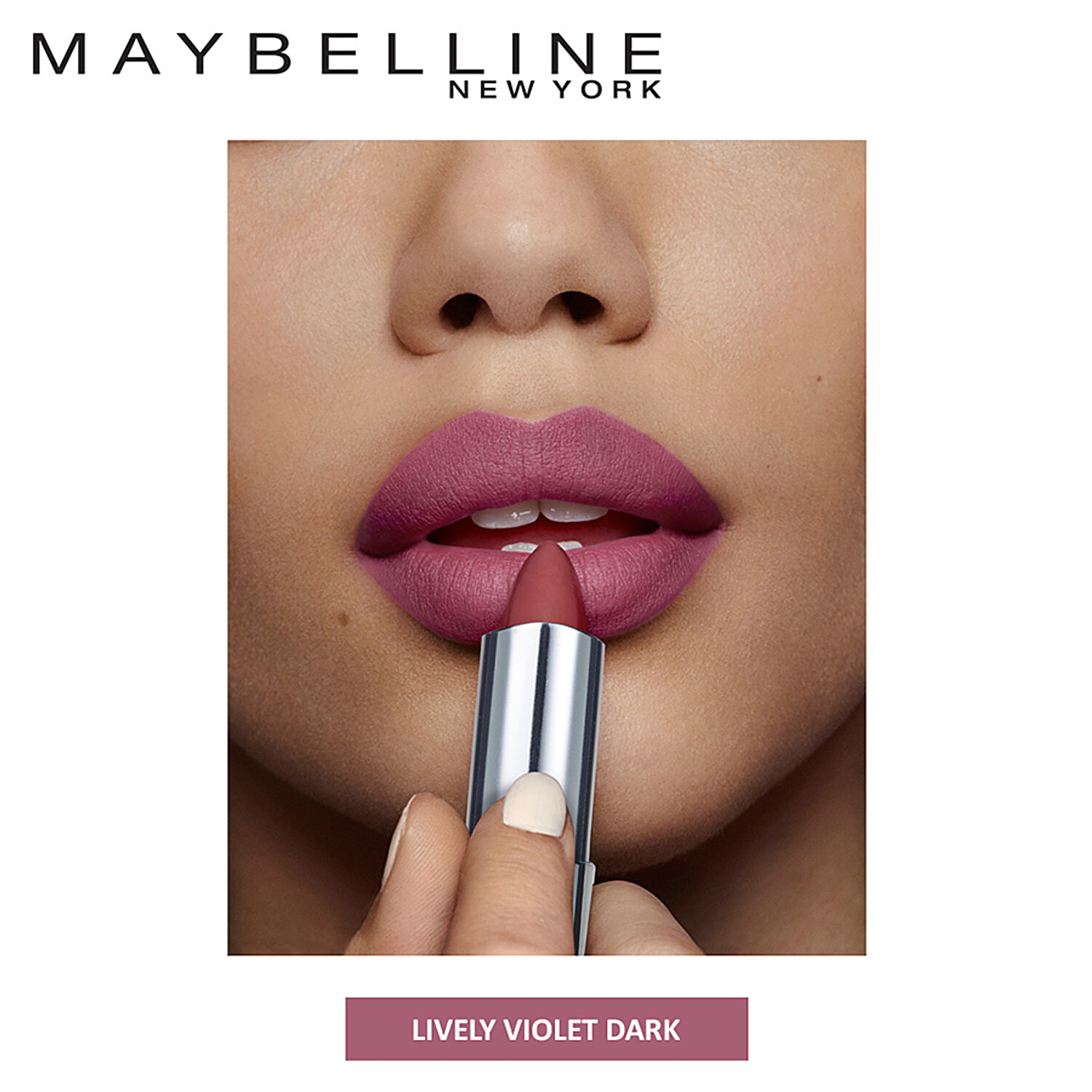 maybelline lively violet lipstick review