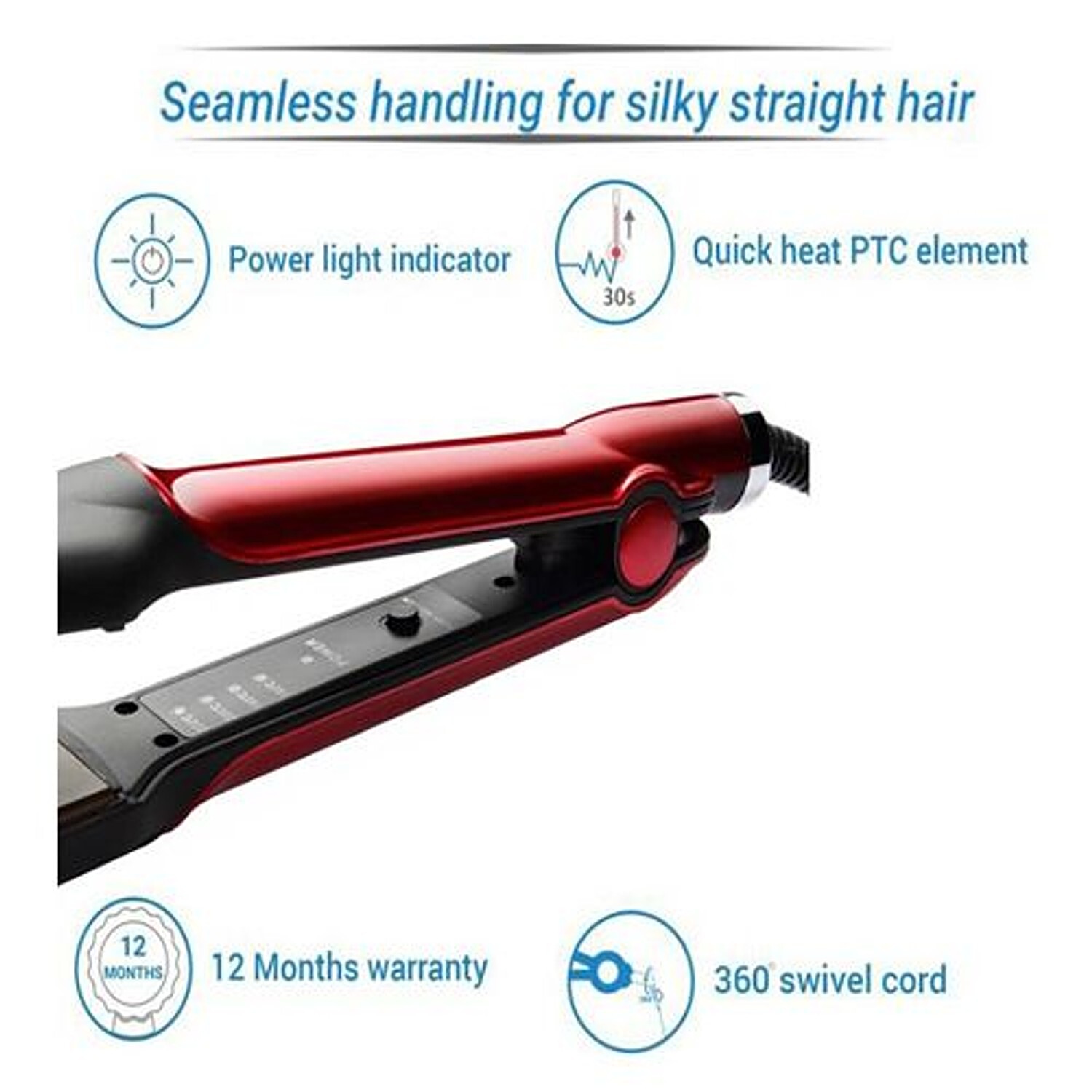 Nova hair straightener with temperature control best sale